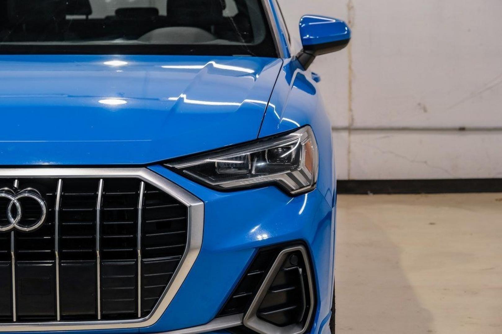 2020 Blue /Rotor Gray W/Anthracite Audi Q3 Premium Plus S line (WA1EEDF37L1) with an 2.0L 4-Cylinder TFSI engine, Automatic transmission, located at 15300 Midway Rd., Addison, TX, 75001, (972) 702-0011, 32.958321, -96.838074 - 020 Audi Q3 S line Premium Plus Quattro<br><br>Now Available at Midway Auto Group, Addison, Texas<br><br>Stylish, compact, and packed with premium features the 2020 Audi Q3 S line Premium Plus Quattro delivers upscale comfort and confident performance in a versatile small SUV. With its S line exteri- Photo#51
