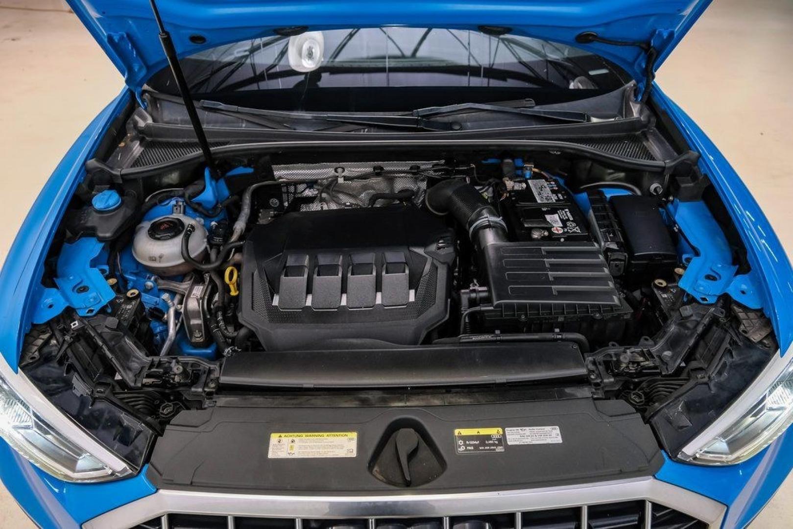 2020 Blue /Rotor Gray W/Anthracite Audi Q3 Premium Plus S line (WA1EEDF37L1) with an 2.0L 4-Cylinder TFSI engine, Automatic transmission, located at 15300 Midway Rd., Addison, TX, 75001, (972) 702-0011, 32.958321, -96.838074 - 020 Audi Q3 S line Premium Plus Quattro<br><br>Now Available at Midway Auto Group, Addison, Texas<br><br>Stylish, compact, and packed with premium features the 2020 Audi Q3 S line Premium Plus Quattro delivers upscale comfort and confident performance in a versatile small SUV. With its S line exteri- Photo#57