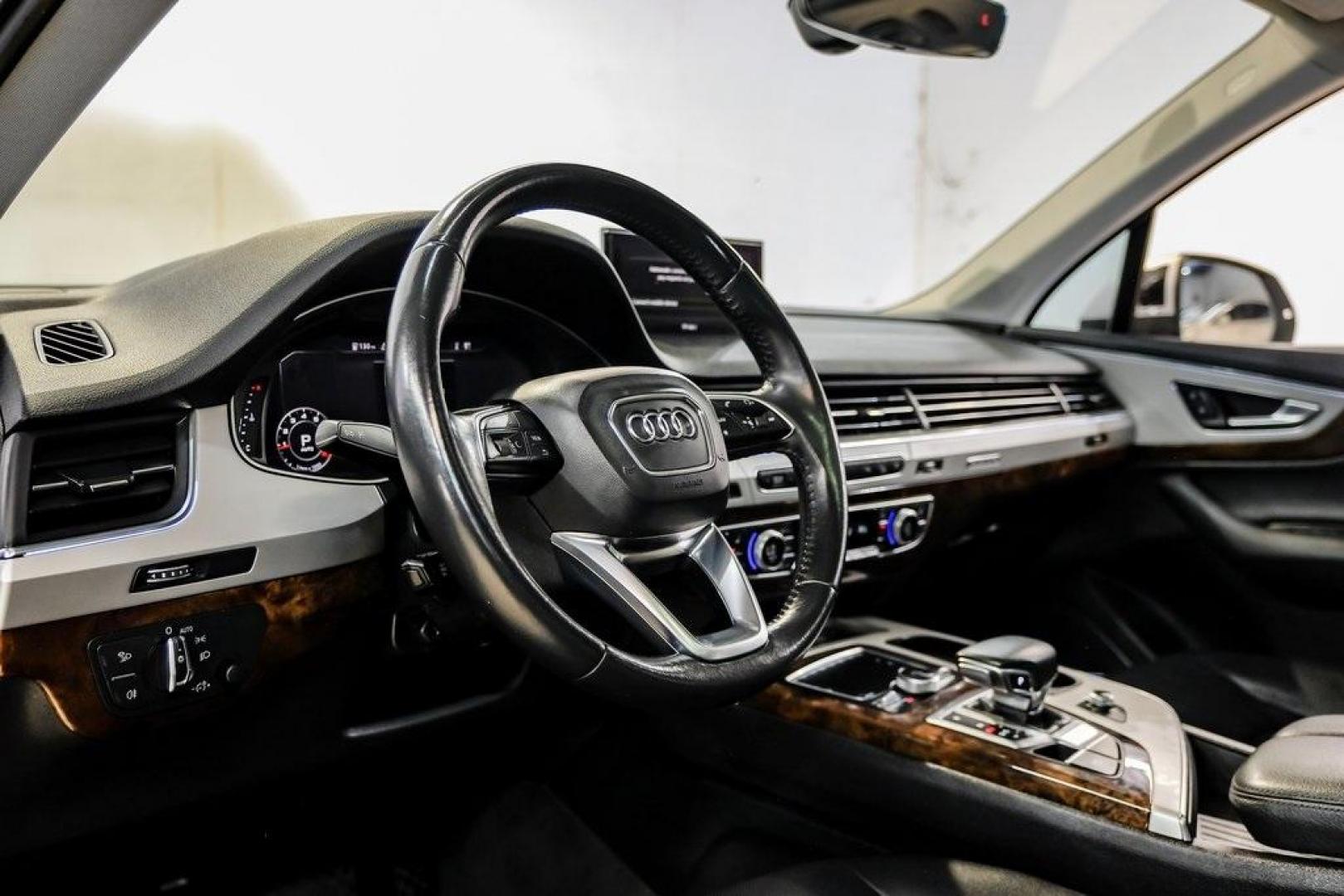 2018 Florett Silver Metallic /Black Audi Q7 2.0T Premium Plus (WA1LHAF70JD) with an 2.0L I4 TFSI DOHC engine, Automatic transmission, located at 15300 Midway Rd., Addison, TX, 75001, (972) 702-0011, 32.958321, -96.838074 - 2018 Audi Q7 3.0T Prestige Quattro<br><br>Now Available at Midway Auto Group, Addison, Texas<br><br>Luxurious, powerful, and technologically advanced the 2018 Audi Q7 Prestige Quattro represents the pinnacle of Audis three-row SUV lineup. With its supercharged V6 engine, exceptional ride quality, pr - Photo#19