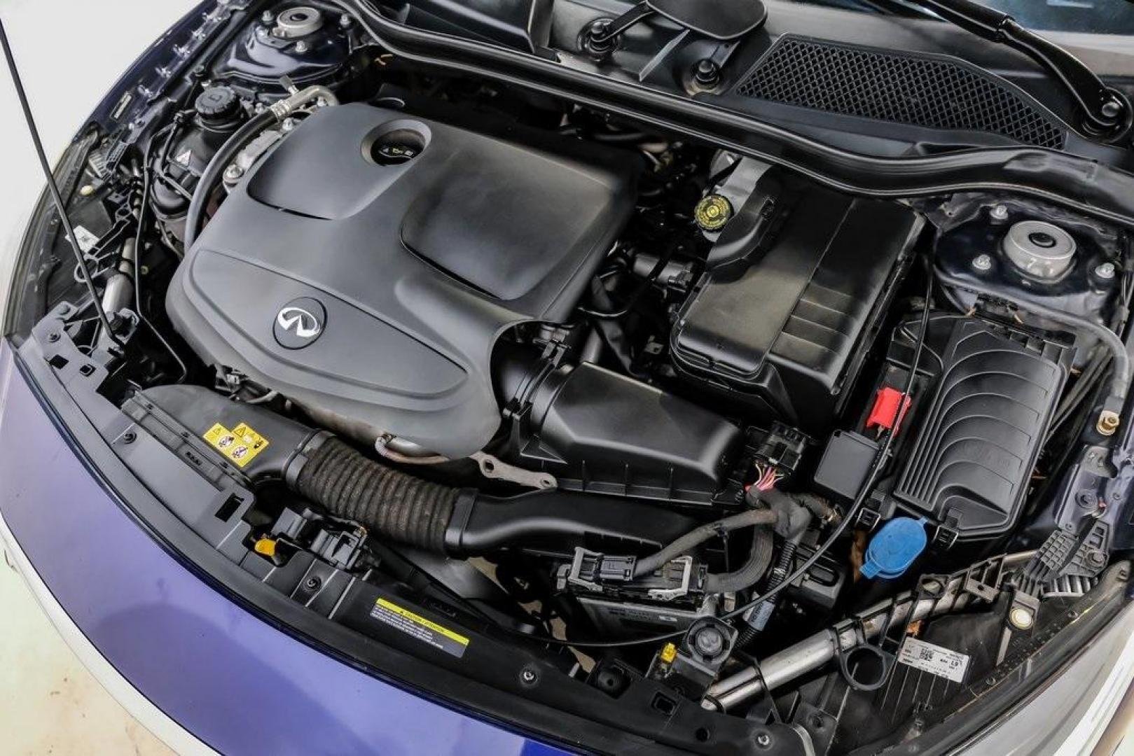 2019 Ink Blue /Graphite INFINITI QX30 Sport (SJKCH5CP8KA) with an 2.0L I4 DOHC Turbocharged engine, Automatic transmission, located at 15300 Midway Rd., Addison, TX, 75001, (972) 702-0011, 32.958321, -96.838074 - Photo#56