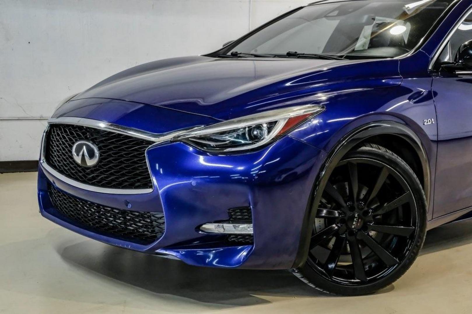 2019 Ink Blue /Graphite INFINITI QX30 Sport (SJKCH5CP8KA) with an 2.0L I4 DOHC Turbocharged engine, Automatic transmission, located at 15300 Midway Rd., Addison, TX, 75001, (972) 702-0011, 32.958321, -96.838074 - 2019 INFINITI QX30 Sport<br><br>Now Available at Midway Auto Group, Addison, Texas<br><br>Aggressive, athletic, and premium the 2019 INFINITI QX30 Sport stands out with its lower stance, sport-tuned suspension, upgraded interior, and bold styling enhancements. As the performance-oriented model in th - Photo#5
