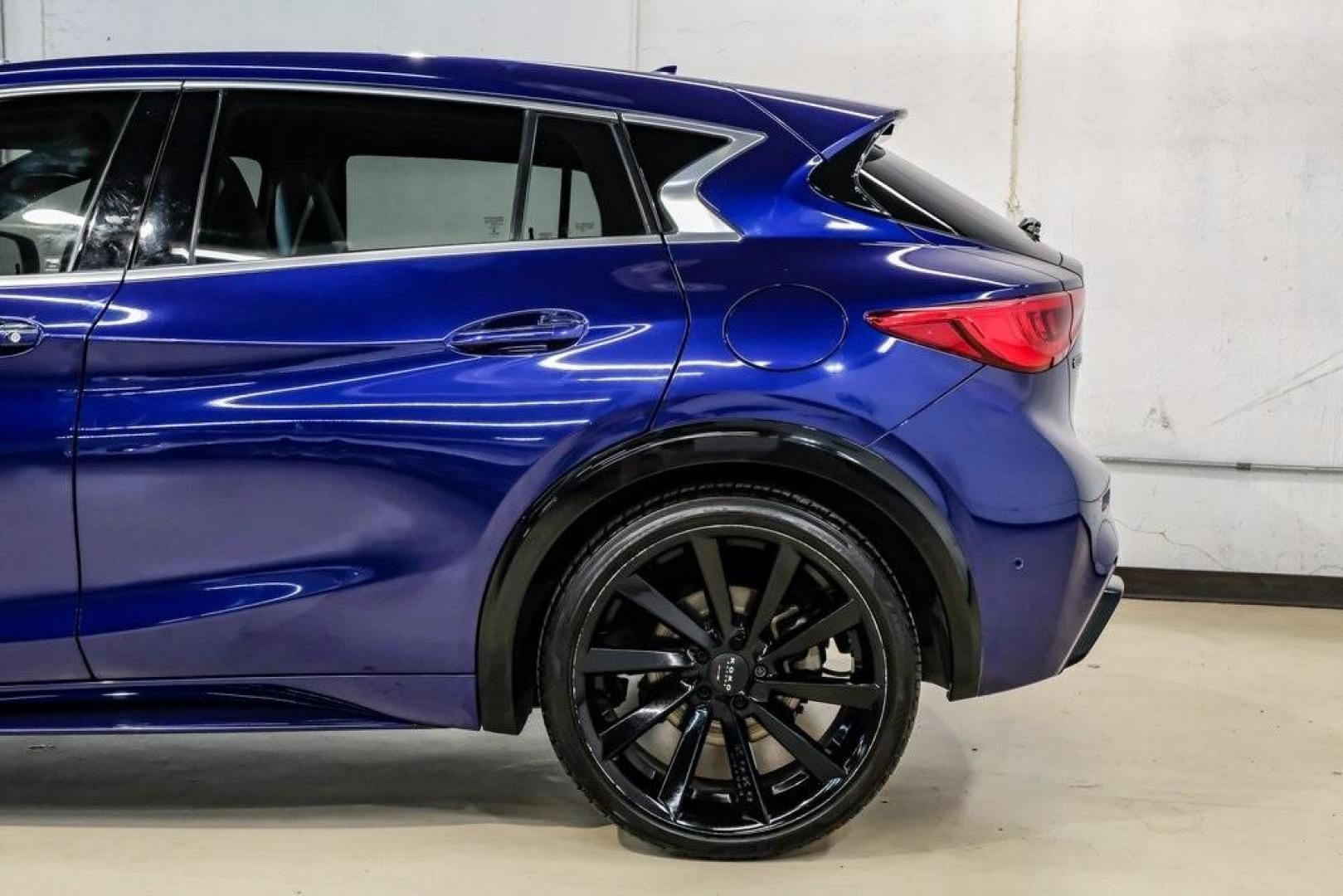 2019 Ink Blue /Graphite INFINITI QX30 Sport (SJKCH5CP8KA) with an 2.0L I4 DOHC Turbocharged engine, Automatic transmission, located at 15300 Midway Rd., Addison, TX, 75001, (972) 702-0011, 32.958321, -96.838074 - 2019 INFINITI QX30 Sport<br><br>Now Available at Midway Auto Group, Addison, Texas<br><br>Aggressive, athletic, and premium the 2019 INFINITI QX30 Sport stands out with its lower stance, sport-tuned suspension, upgraded interior, and bold styling enhancements. As the performance-oriented model in th - Photo#17