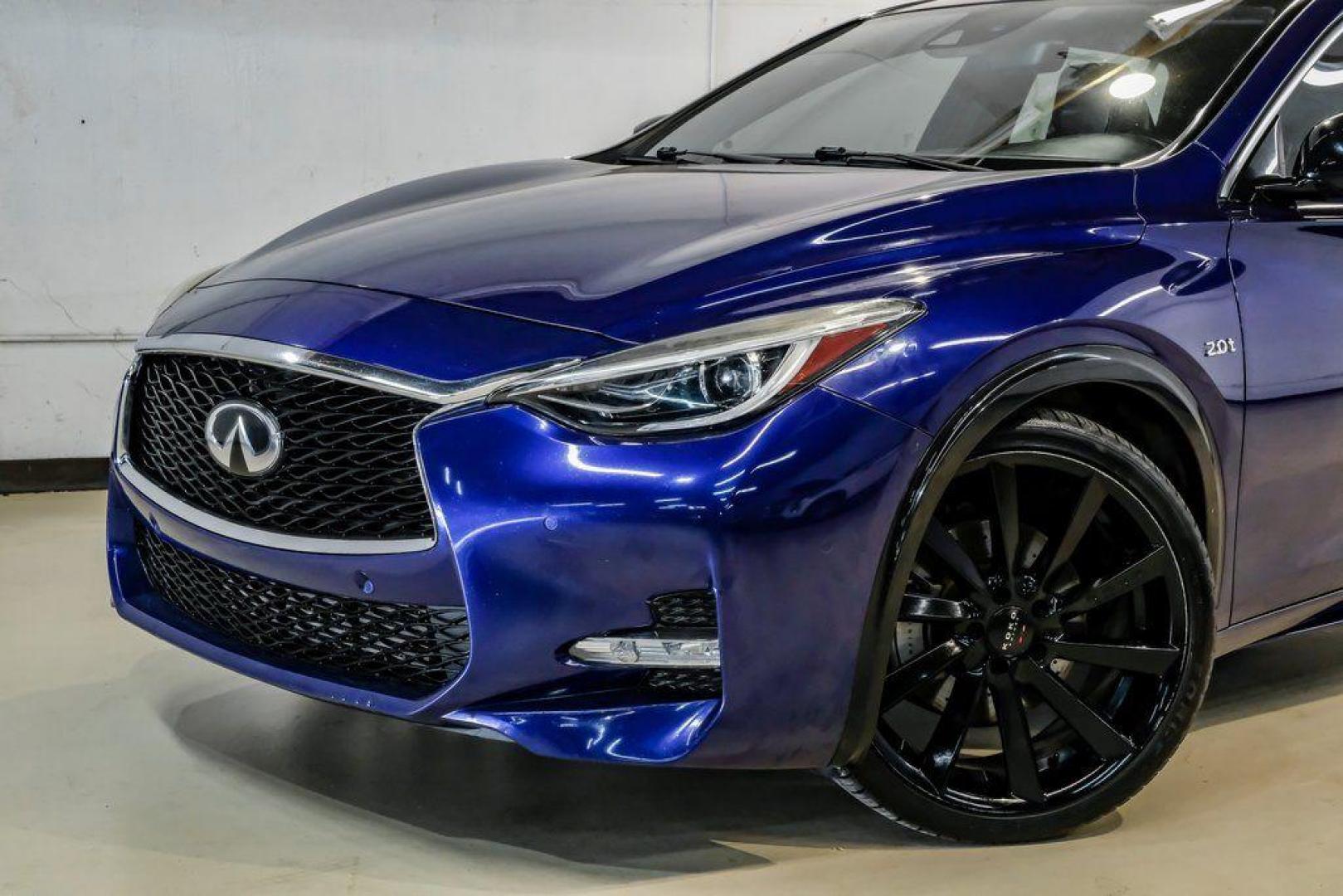 2019 Ink Blue /Graphite INFINITI QX30 Sport (SJKCH5CP8KA) with an 2.0L I4 DOHC Turbocharged engine, Automatic transmission, located at 15300 Midway Rd., Addison, TX, 75001, (972) 702-0011, 32.958321, -96.838074 - 2019 INFINITI QX30 Sport<br><br>Now Available at Midway Auto Group, Addison, Texas<br><br>Aggressive, athletic, and premium the 2019 INFINITI QX30 Sport stands out with its lower stance, sport-tuned suspension, upgraded interior, and bold styling enhancements. As the performance-oriented model in th - Photo#5