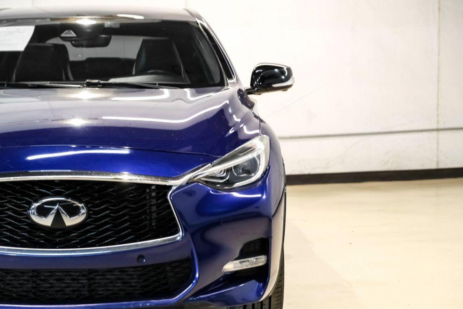 2019 Ink Blue /Graphite INFINITI QX30 Sport (SJKCH5CP8KA) with an 2.0L I4 DOHC Turbocharged engine, Automatic transmission, located at 15300 Midway Rd., Addison, TX, 75001, (972) 702-0011, 32.958321, -96.838074 - 2019 INFINITI QX30 Sport<br><br>Now Available at Midway Auto Group, Addison, Texas<br><br>Aggressive, athletic, and premium the 2019 INFINITI QX30 Sport stands out with its lower stance, sport-tuned suspension, upgraded interior, and bold styling enhancements. As the performance-oriented model in th - Photo#51