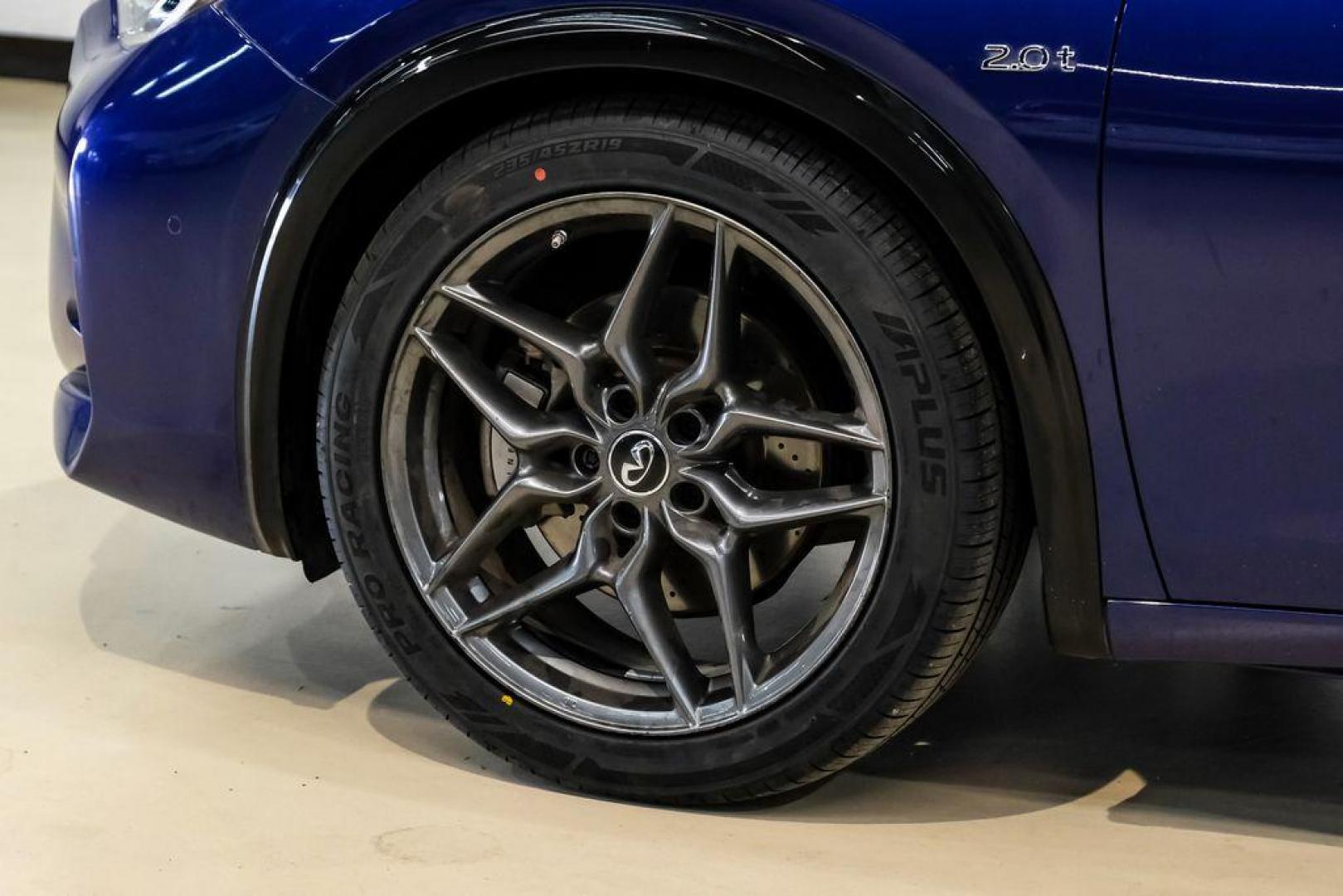 2019 Ink Blue /Graphite INFINITI QX30 Sport (SJKCH5CP8KA) with an 2.0L I4 DOHC Turbocharged engine, Automatic transmission, located at 15300 Midway Rd., Addison, TX, 75001, (972) 702-0011, 32.958321, -96.838074 - 2019 INFINITI QX30 Sport<br><br>Now Available at Midway Auto Group, Addison, Texas<br><br>Aggressive, athletic, and premium the 2019 INFINITI QX30 Sport stands out with its lower stance, sport-tuned suspension, upgraded interior, and bold styling enhancements. As the performance-oriented model in th - Photo#61