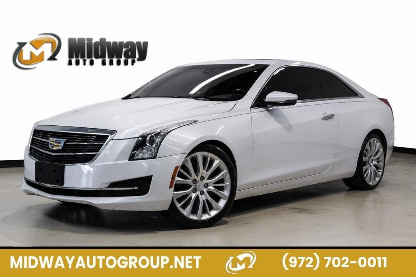 2017 Crystal White Tricoat /Jet Black With Jet Black Accents Cadillac ATS 2.0L Turbo (1G6AA1RX0H0) with an 2.0L Turbo I4 DI DOHC VVT engine, Automatic transmission, located at 15300 Midway Rd., Addison, TX, 75001, (972) 702-0011, 32.958321, -96.838074 - Photo#0
