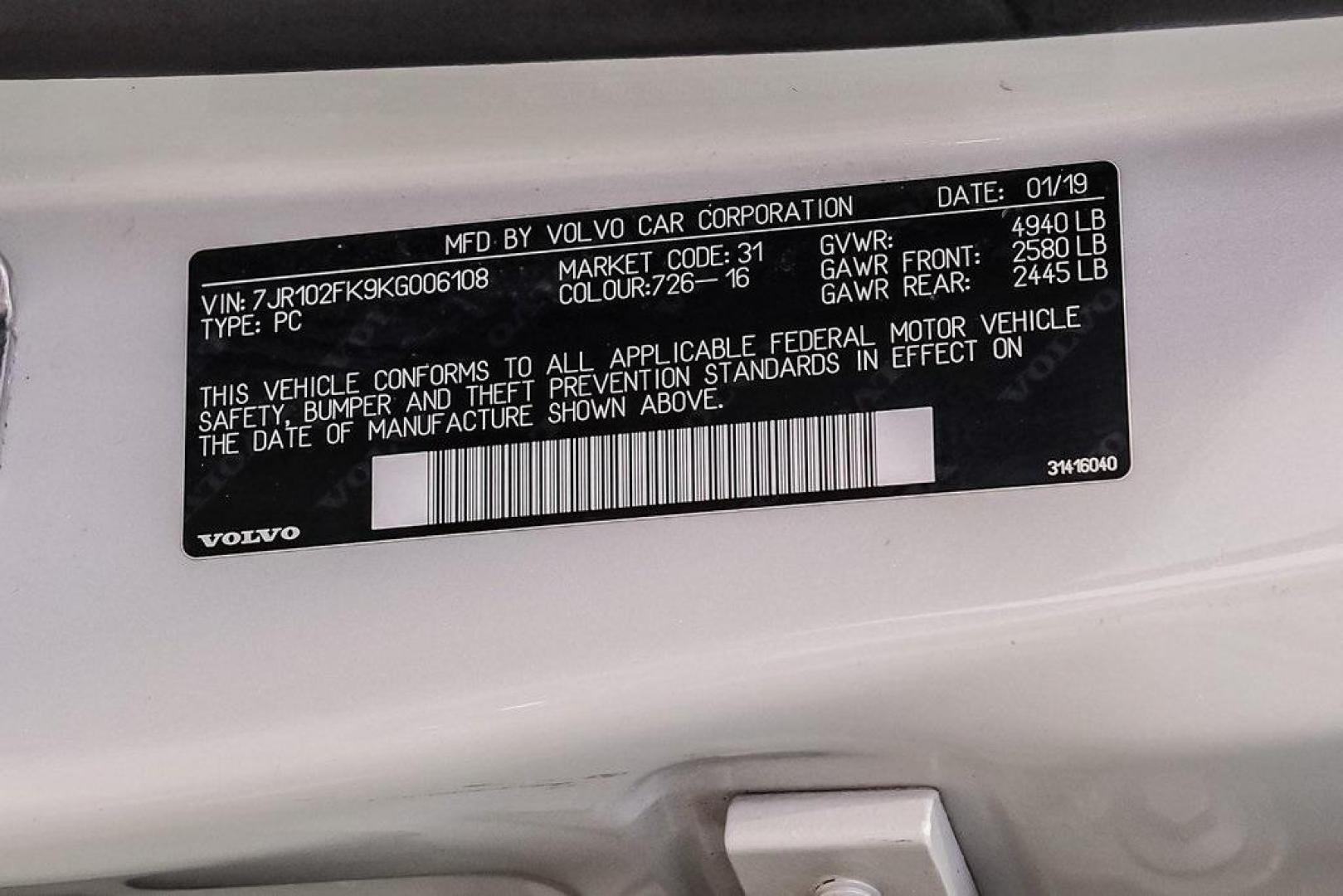 2019 Birch /Blond Volvo S60 T5 Momentum (7JR102FK9KG) with an I4 engine, Automatic transmission, located at 15300 Midway Rd., Addison, TX, 75001, (972) 702-0011, 32.958321, -96.838074 - Photo#60