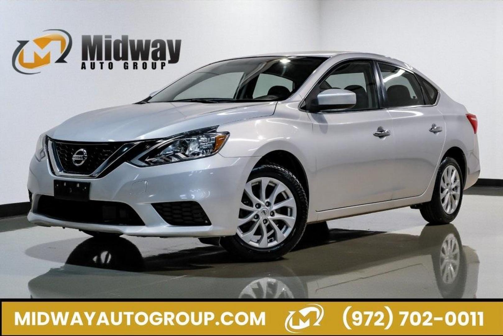 2019 Brilliant Silver Metallic /Charcoal Nissan Sentra SV (3N1AB7AP2KL) with an 1.8L 4-Cylinder DOHC 16V engine, CVT transmission, located at 15300 Midway Rd., Addison, TX, 75001, (972) 702-0011, 32.958321, -96.838074 - Photo#0