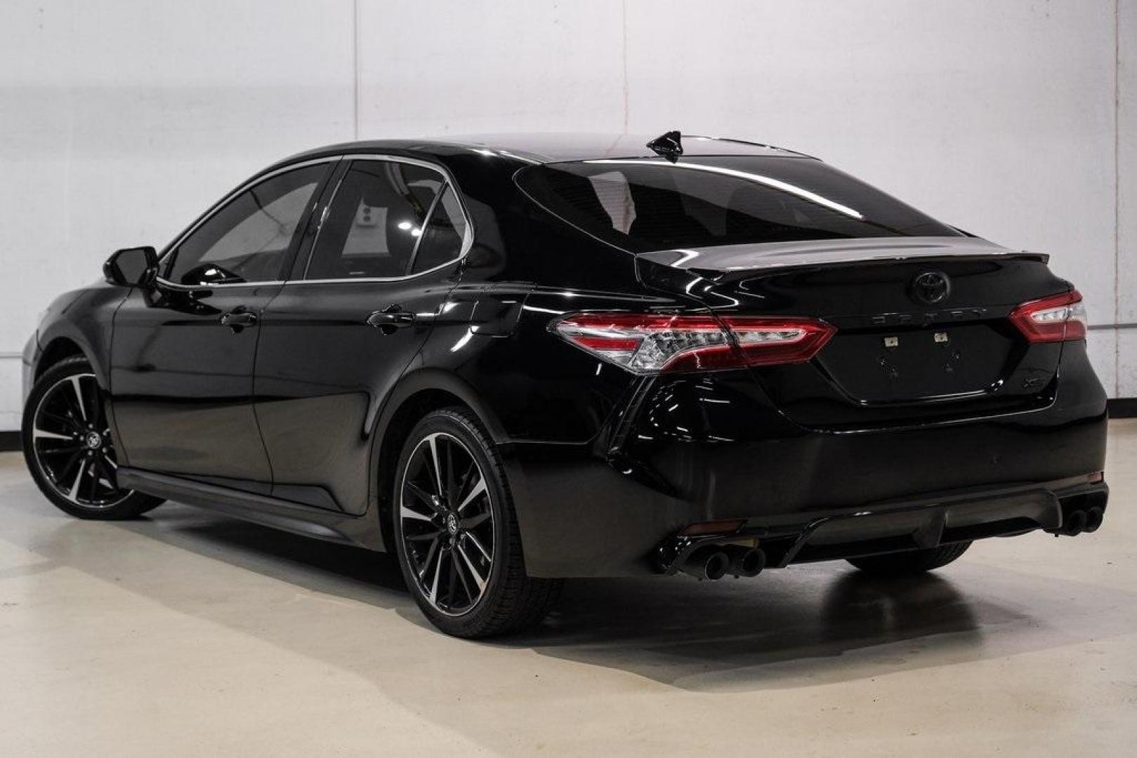 2020 Midnight Black Metallic /Black Toyota Camry XSE (4T1K61AK0LU) with an 2.5L I4 DOHC 16V engine, Automatic transmission, located at 15300 Midway Rd., Addison, TX, 75001, (972) 702-0011, 32.958321, -96.838074 - HOME OF THE NO HAGGLE PRICE - WHOLESALE PRICES TO THE PUBLIC!! Camry XSE, 4D Sedan, 2.5L I4 DOHC 16V, 8-Speed Automatic, FWD, Midnight Black, Black Leather. Priced below KBB Fair Purchase Price!<br><br>Midnight Black 2020 Toyota Camry XSE<br><br>27/38 City/Highway MPG<br><br><br>At Midway Auto Group - Photo#9