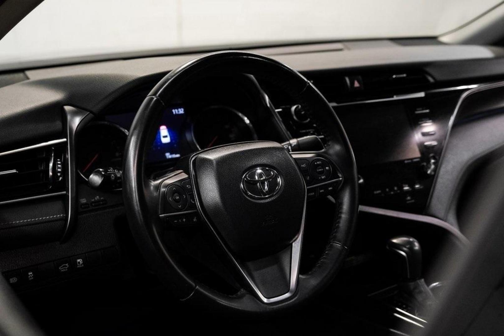 2020 Midnight Black Metallic /Black Toyota Camry XSE (4T1K61AK0LU) with an 2.5L I4 DOHC 16V engine, Automatic transmission, located at 15300 Midway Rd., Addison, TX, 75001, (972) 702-0011, 32.958321, -96.838074 - HOME OF THE NO HAGGLE PRICE - WHOLESALE PRICES TO THE PUBLIC!! Camry XSE, 4D Sedan, 2.5L I4 DOHC 16V, 8-Speed Automatic, FWD, Midnight Black, Black Leather. Priced below KBB Fair Purchase Price!<br><br>Midnight Black 2020 Toyota Camry XSE<br><br>27/38 City/Highway MPG<br><br><br>At Midway Auto Group - Photo#14