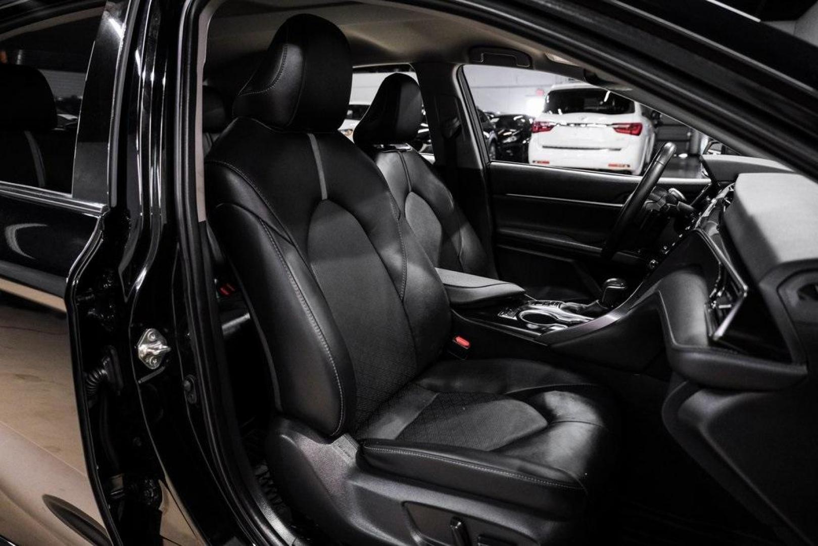 2020 Midnight Black Metallic /Black Toyota Camry XSE (4T1K61AK0LU) with an 2.5L I4 DOHC 16V engine, Automatic transmission, located at 15300 Midway Rd., Addison, TX, 75001, (972) 702-0011, 32.958321, -96.838074 - HOME OF THE NO HAGGLE PRICE - WHOLESALE PRICES TO THE PUBLIC!! Camry XSE, 4D Sedan, 2.5L I4 DOHC 16V, 8-Speed Automatic, FWD, Midnight Black, Black Leather. Priced below KBB Fair Purchase Price!<br><br>Midnight Black 2020 Toyota Camry XSE<br><br>27/38 City/Highway MPG<br><br><br>At Midway Auto Group - Photo#32