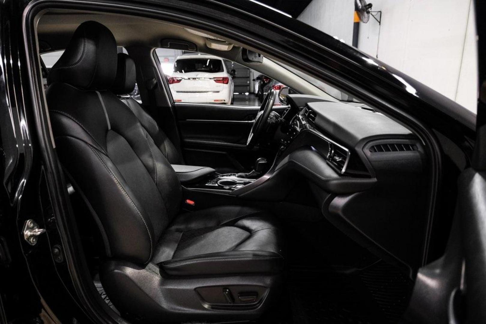 2020 Midnight Black Metallic /Black Toyota Camry XSE (4T1K61AK0LU) with an 2.5L I4 DOHC 16V engine, Automatic transmission, located at 15300 Midway Rd., Addison, TX, 75001, (972) 702-0011, 32.958321, -96.838074 - HOME OF THE NO HAGGLE PRICE - WHOLESALE PRICES TO THE PUBLIC!! Camry XSE, 4D Sedan, 2.5L I4 DOHC 16V, 8-Speed Automatic, FWD, Midnight Black, Black Leather. Priced below KBB Fair Purchase Price!<br><br>Midnight Black 2020 Toyota Camry XSE<br><br>27/38 City/Highway MPG<br><br><br>At Midway Auto Group - Photo#33