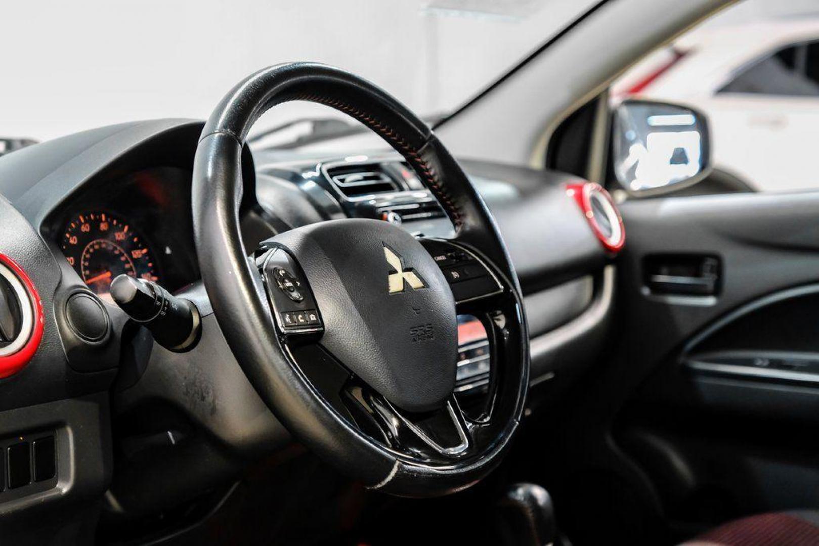 2020 Mercury Gray Metallic /Black Mitsubishi Mirage LE (ML32A5HJ4LH) with an 1.2L 3-Cylinder DOHC MIVEC engine, CVT transmission, located at 15300 Midway Rd., Addison, TX, 75001, (972) 702-0011, 32.958321, -96.838074 - Photo#16