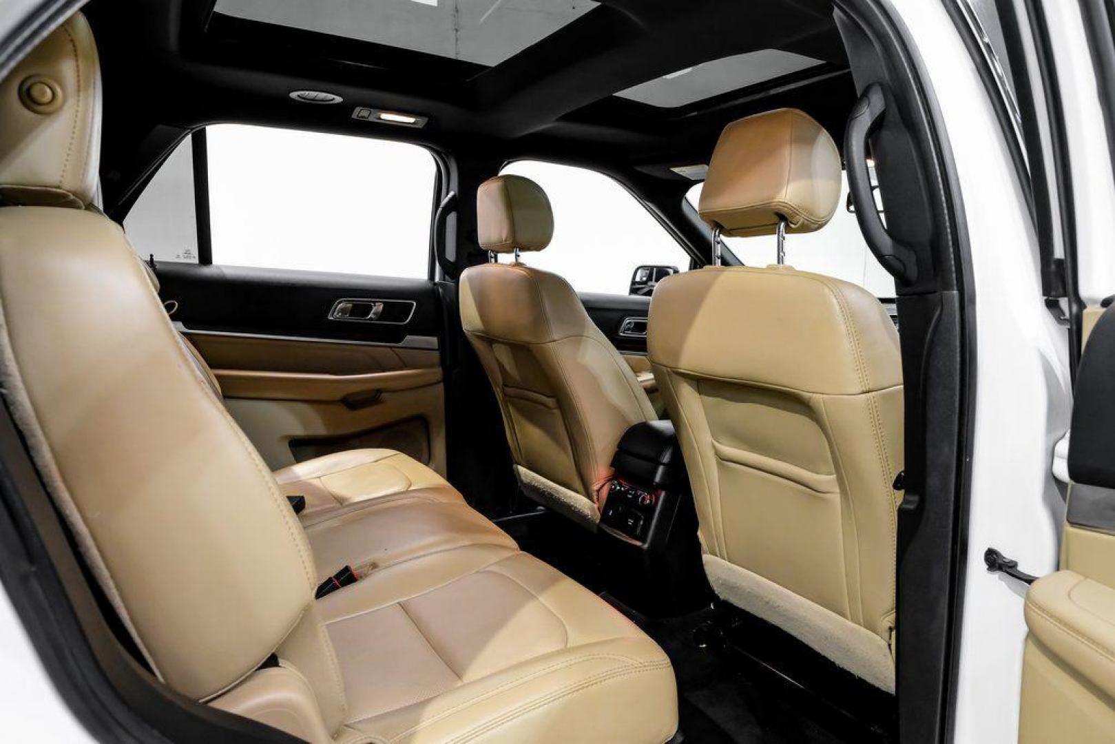 2017 White Platinum /Med Light Camel Ford Explorer Limited (1FM5K7FH9HG) with an 2.3L I4 EcoBoost engine, Automatic transmission, located at 15300 Midway Rd., Addison, TX, 75001, (972) 702-0011, 32.958321, -96.838074 - 2017 Ford Explorer Limited<br><br>Now Available at Midway Auto Group, Addison, Texas<br><br>Refined, spacious, and packed with premium the 2017 Ford Explorer Limited delivers the perfect blend of comfort, technology, and capability. As one of the highest trims available, the Limited model elevates t - Photo#49