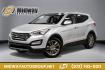 2013 Moonstone Silver /Gray Hyundai Santa Fe Sport 2.0L Turbo (5XYZW3LA7DG) with an 2.0L I4 DGI DOHC 16V Turbocharged engine, Automatic transmission, located at 15300 Midway Rd., Addison, TX, 75001, (972) 702-0011, 32.958321, -96.838074 - Photo#0