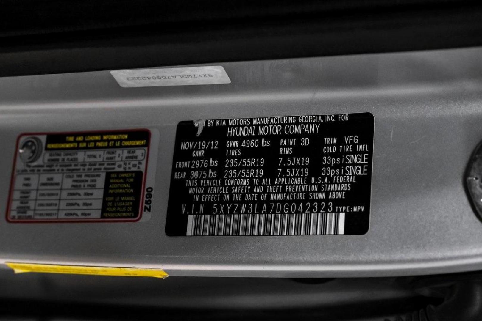 2013 Moonstone Silver /Gray Hyundai Santa Fe Sport 2.0L Turbo (5XYZW3LA7DG) with an 2.0L I4 DGI DOHC 16V Turbocharged engine, Automatic transmission, located at 15300 Midway Rd., Addison, TX, 75001, (972) 702-0011, 32.958321, -96.838074 - Photo#58