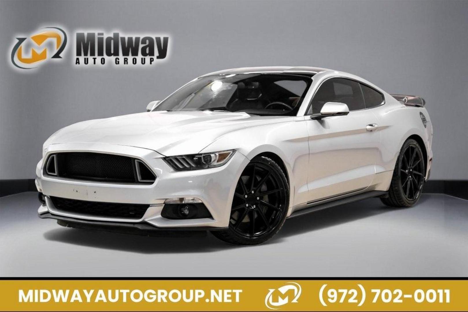 2017 Ingot Silver /Red Line W/Red and Black Ford Mustang EcoBoost Premium (1FA6P8THXH5) with an EcoBoost 2.3L I4 GTDi DOHC Turbocharged VCT engine, Automatic transmission, located at 15300 Midway Rd., Addison, TX, 75001, (972) 702-0011, 32.958321, -96.838074 - Photo#0