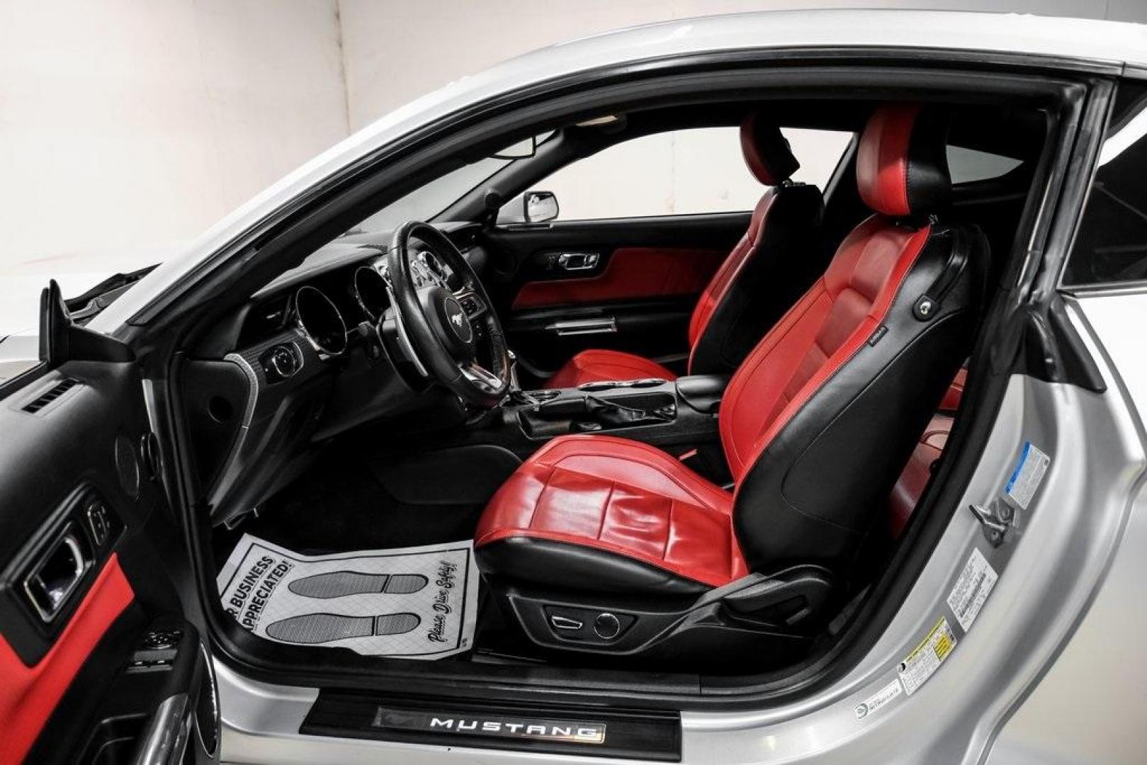 2017 Ingot Silver /Red Line W/Red and Black Ford Mustang EcoBoost Premium (1FA6P8THXH5) with an EcoBoost 2.3L I4 GTDi DOHC Turbocharged VCT engine, Automatic transmission, located at 15300 Midway Rd., Addison, TX, 75001, (972) 702-0011, 32.958321, -96.838074 - Photo#3