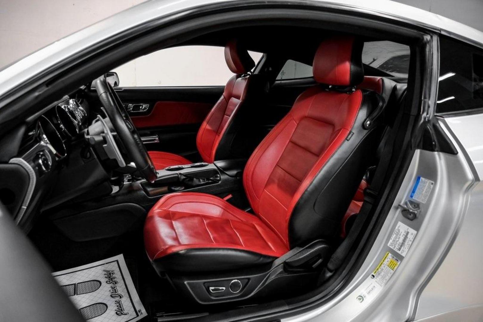 2017 Ingot Silver /Red Line W/Red and Black Ford Mustang EcoBoost Premium (1FA6P8THXH5) with an EcoBoost 2.3L I4 GTDi DOHC Turbocharged VCT engine, Automatic transmission, located at 15300 Midway Rd., Addison, TX, 75001, (972) 702-0011, 32.958321, -96.838074 - Photo#29