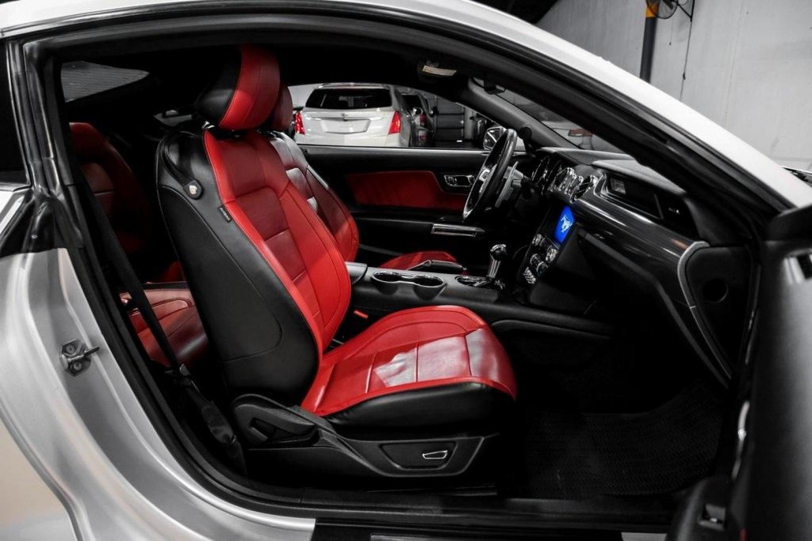 2017 Ingot Silver /Red Line W/Red and Black Ford Mustang EcoBoost Premium (1FA6P8THXH5) with an EcoBoost 2.3L I4 GTDi DOHC Turbocharged VCT engine, Automatic transmission, located at 15300 Midway Rd., Addison, TX, 75001, (972) 702-0011, 32.958321, -96.838074 - Photo#31