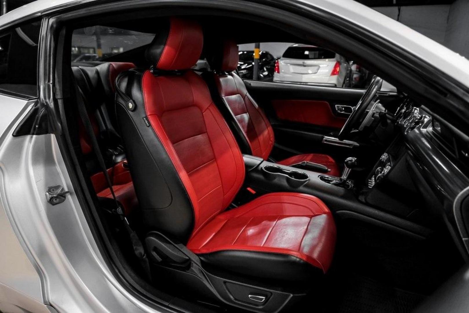 2017 Ingot Silver /Red Line W/Red and Black Ford Mustang EcoBoost Premium (1FA6P8THXH5) with an EcoBoost 2.3L I4 GTDi DOHC Turbocharged VCT engine, Automatic transmission, located at 15300 Midway Rd., Addison, TX, 75001, (972) 702-0011, 32.958321, -96.838074 - Photo#32