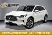 2021 Majestic White /Wheat INFINITI QX50 LUXE (3PCAJ5BA5MF) with an I4 engine, CVT transmission, located at 15300 Midway Rd., Addison, TX, 75001, (972) 702-0011, 32.958321, -96.838074 - Photo#0