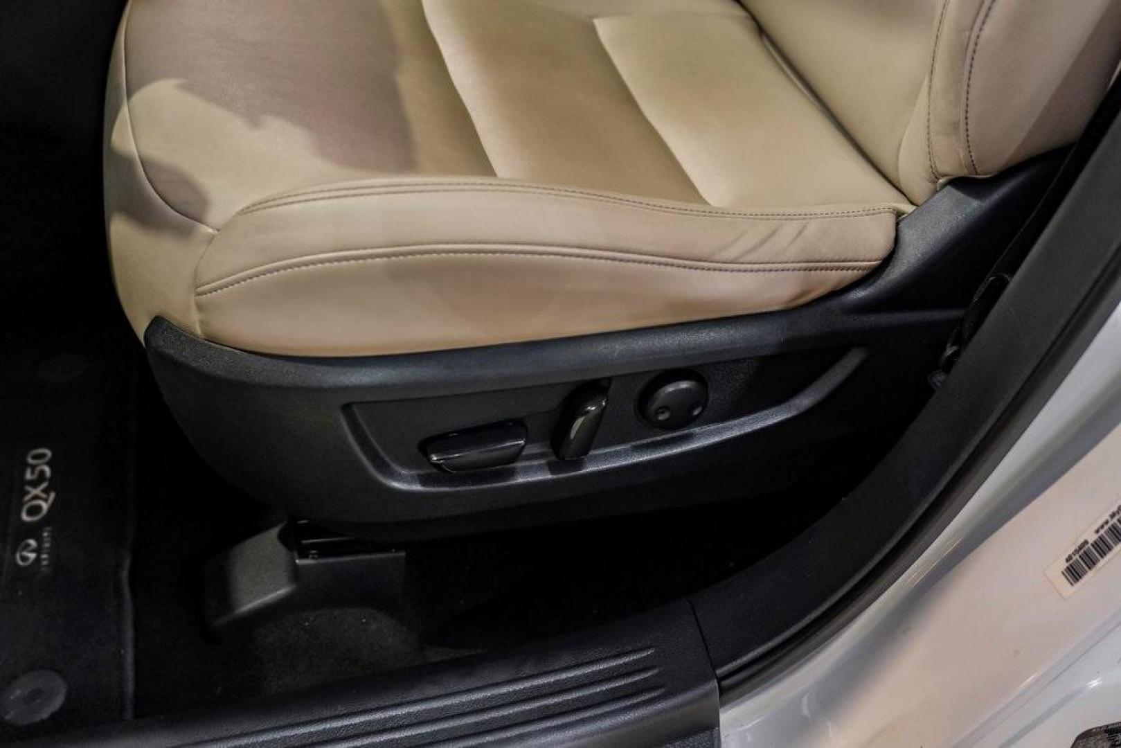 2021 Majestic White /Wheat INFINITI QX50 LUXE (3PCAJ5BA5MF) with an I4 engine, CVT transmission, located at 15300 Midway Rd., Addison, TX, 75001, (972) 702-0011, 32.958321, -96.838074 - Photo#32