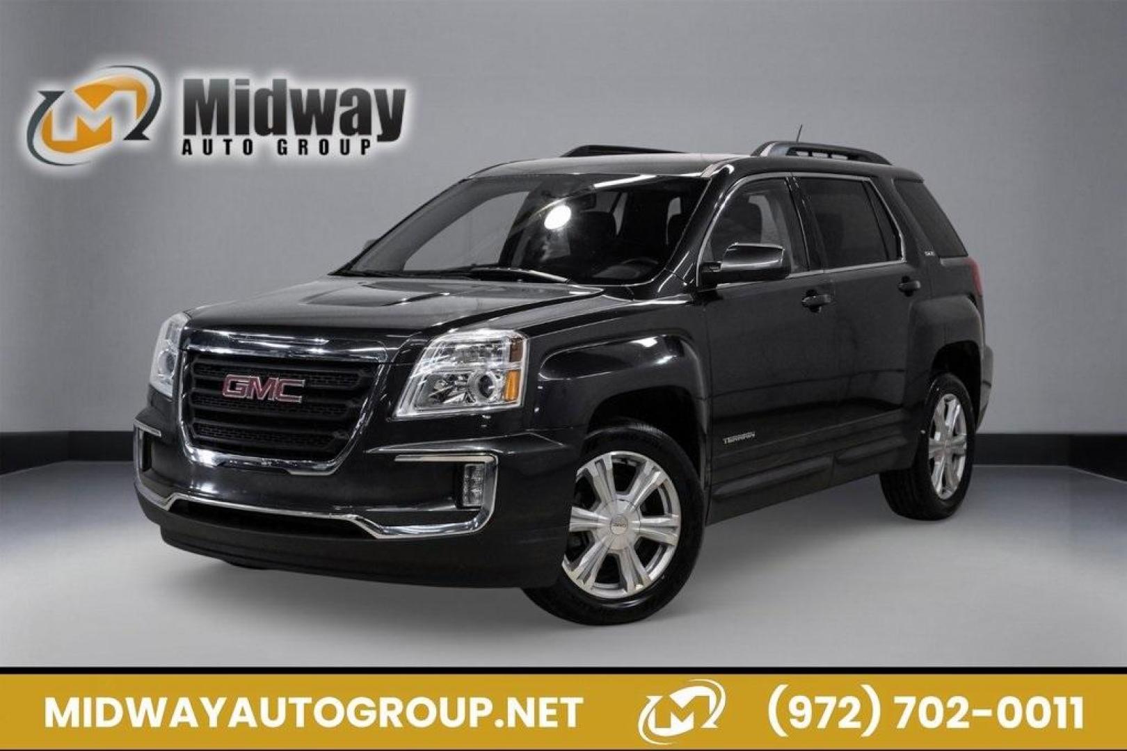 2017 Graphite Gray Metallic /Jet Black GMC Terrain SLE-2 (2GKALNEKXH6) with an 2.4L 4-Cylinder SIDI DOHC VVT engine, Automatic transmission, located at 15300 Midway Rd., Addison, TX, 75001, (972) 702-0011, 32.958321, -96.838074 - Photo#0