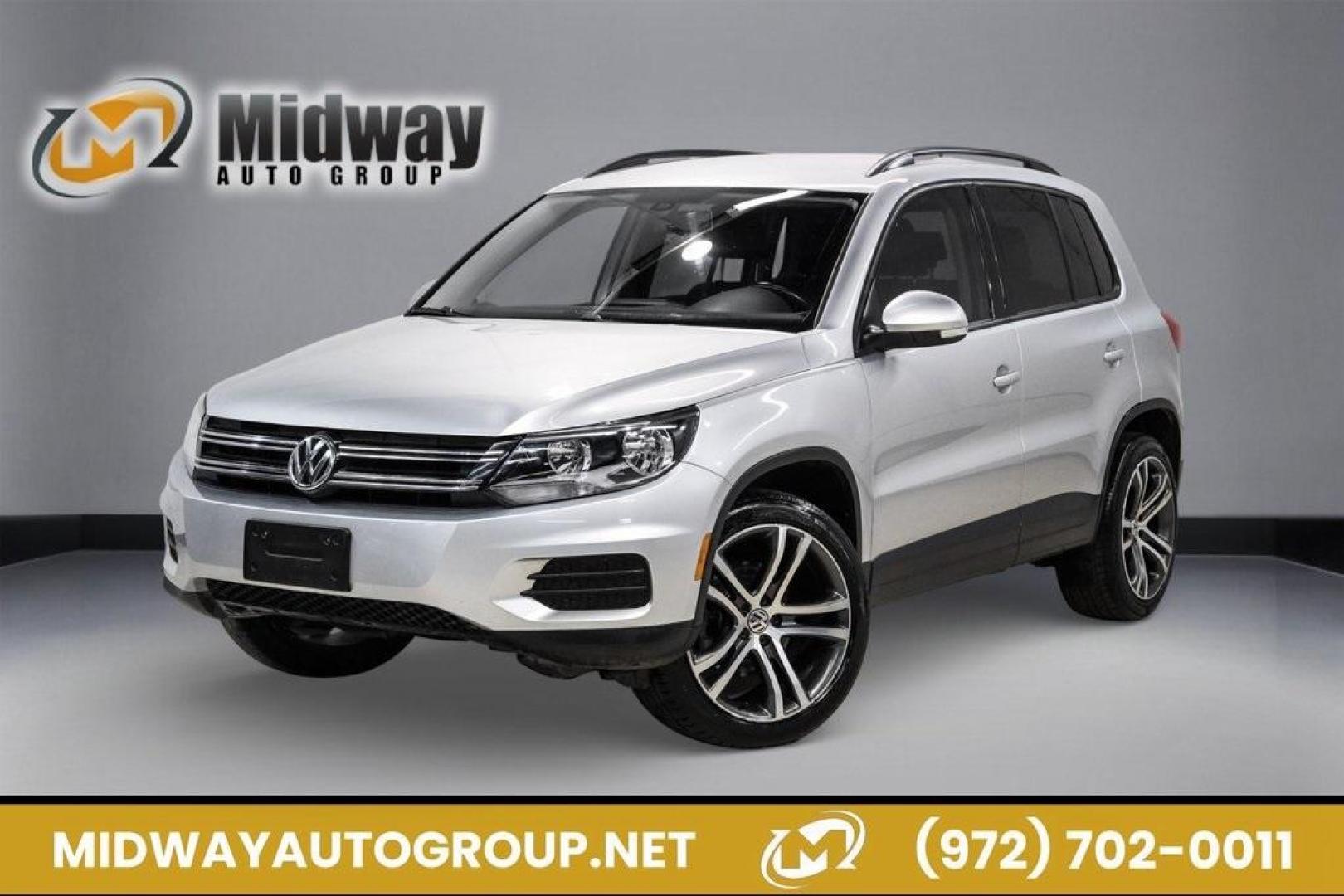 2016 Reflex Silver Metallic Volkswagen Tiguan S (WVGAV7AX0GW) with an 2.0L 4-Cylinder Turbocharged engine, Automatic transmission, located at 15300 Midway Rd., Addison, TX, 75001, (972) 702-0011, 32.958321, -96.838074 - Photo#0
