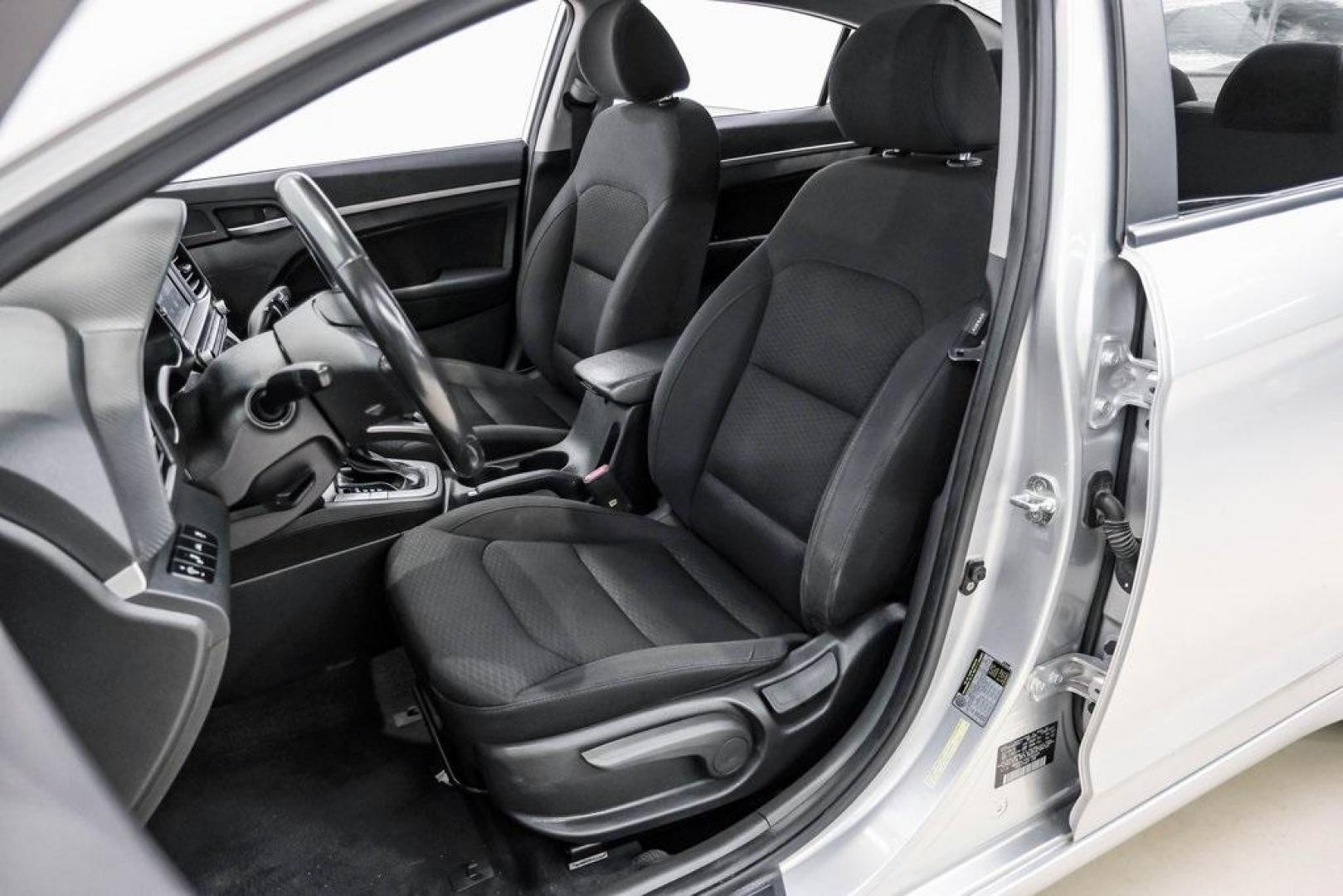 2019 Symphony Silver /Black Hyundai Elantra Value Edition (KMHD84LF0KU) with an 2.0L 4-Cylinder DOHC 16V engine, Automatic transmission, located at 15300 Midway Rd., Addison, TX, 75001, (972) 702-0011, 32.958321, -96.838074 - Photo#38