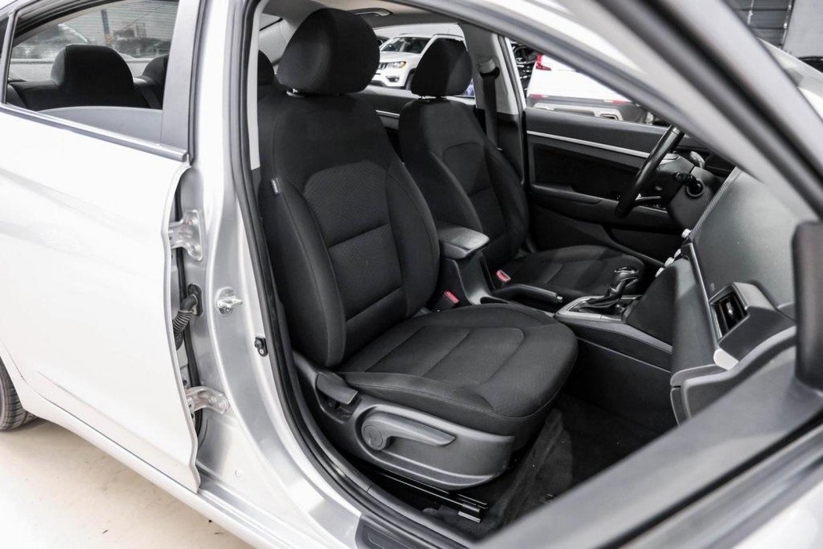 2019 Symphony Silver /Black Hyundai Elantra Value Edition (KMHD84LF0KU) with an 2.0L 4-Cylinder DOHC 16V engine, Automatic transmission, located at 15300 Midway Rd., Addison, TX, 75001, (972) 702-0011, 32.958321, -96.838074 - Photo#41
