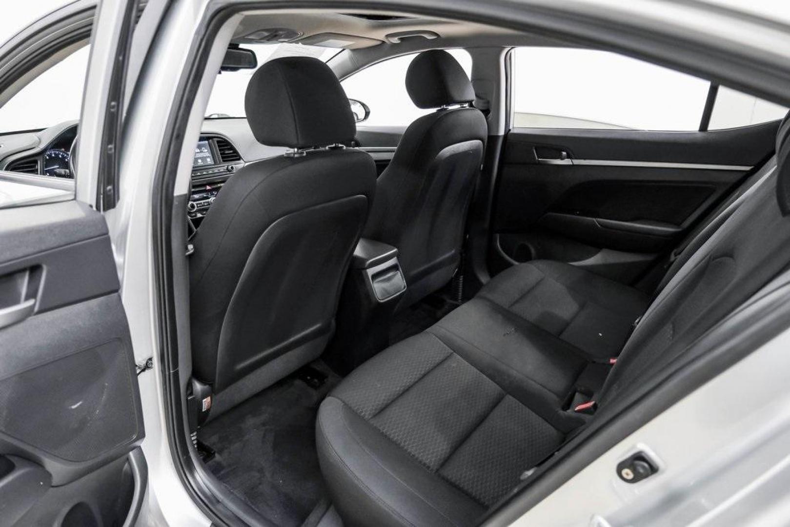 2019 Symphony Silver /Black Hyundai Elantra Value Edition (KMHD84LF0KU) with an 2.0L 4-Cylinder DOHC 16V engine, Automatic transmission, located at 15300 Midway Rd., Addison, TX, 75001, (972) 702-0011, 32.958321, -96.838074 - Photo#46