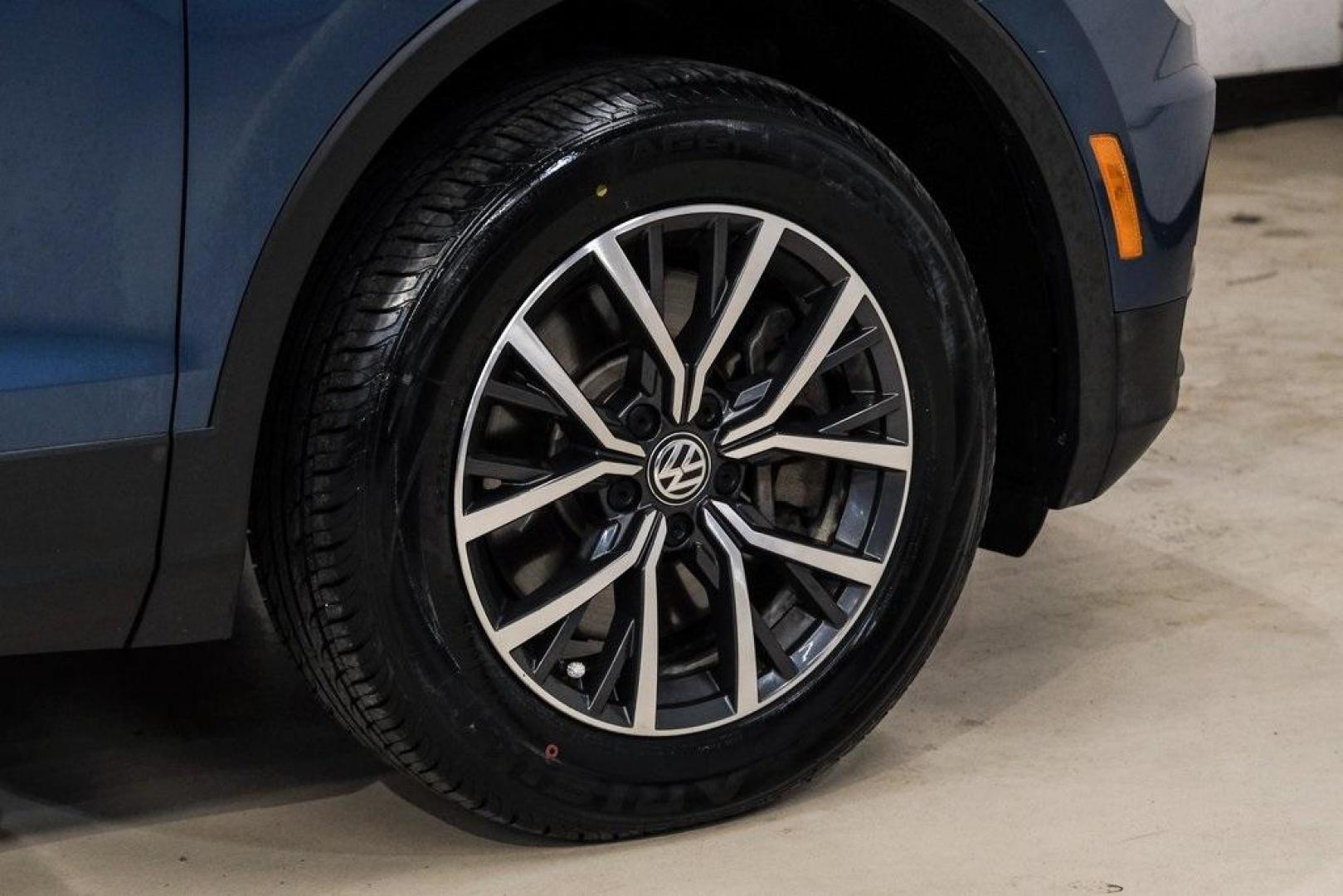 2019 Blue Metallic /Storm Gray Volkswagen Tiguan 2.0T SEL (3VV3B7AX8KM) with an 2.0L TSI DOHC engine, Automatic transmission, located at 15300 Midway Rd., Addison, TX, 75001, (972) 702-0011, 32.958321, -96.838074 - Photo#66