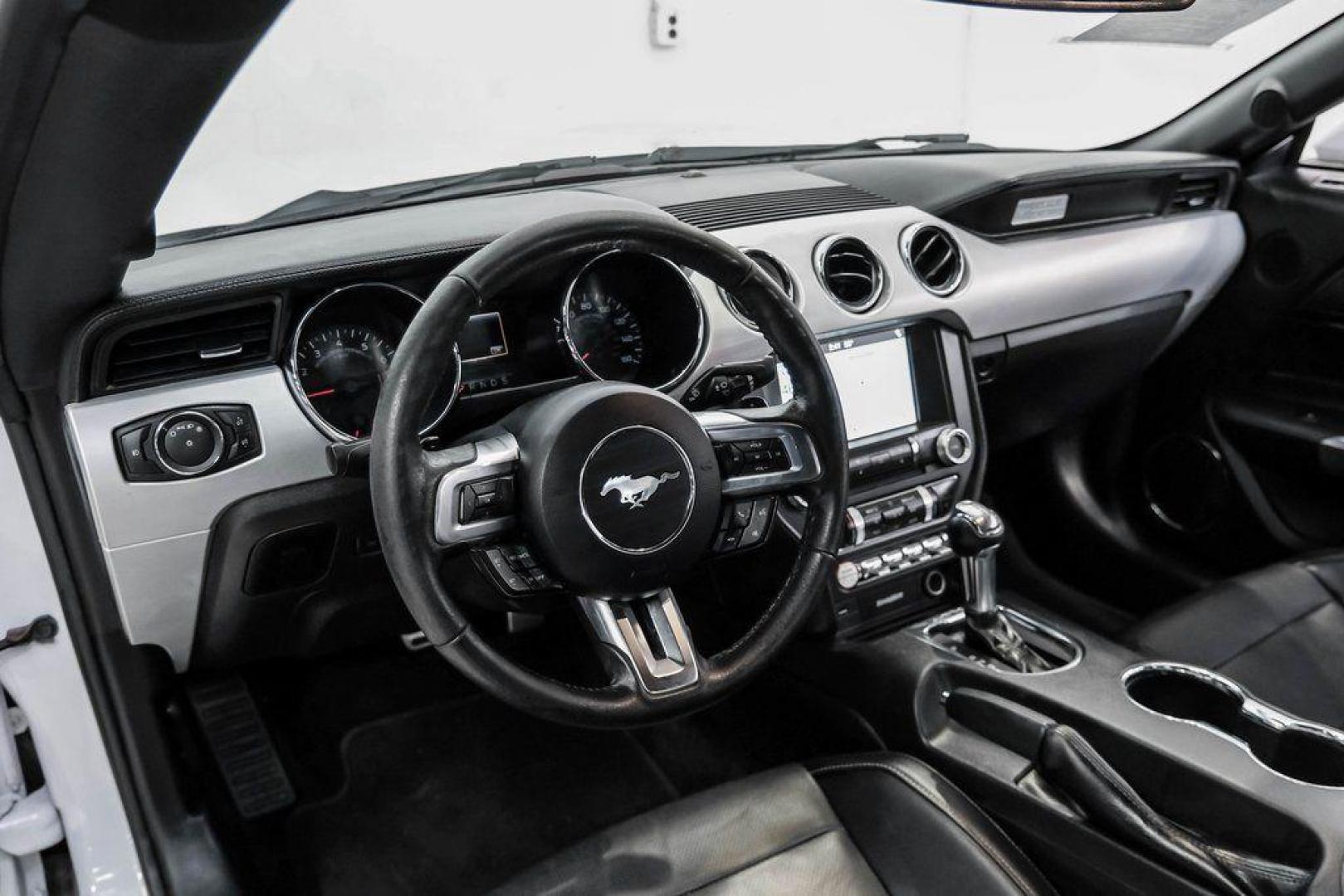 2017 Oxford White /Ebony Ford Mustang EcoBoost Premium (1FA6P8TH0H5) with an EcoBoost 2.3L I4 GTDi DOHC Turbocharged VCT engine, Automatic transmission, located at 15300 Midway Rd., Addison, TX, 75001, (972) 702-0011, 32.958321, -96.838074 - Photo#2