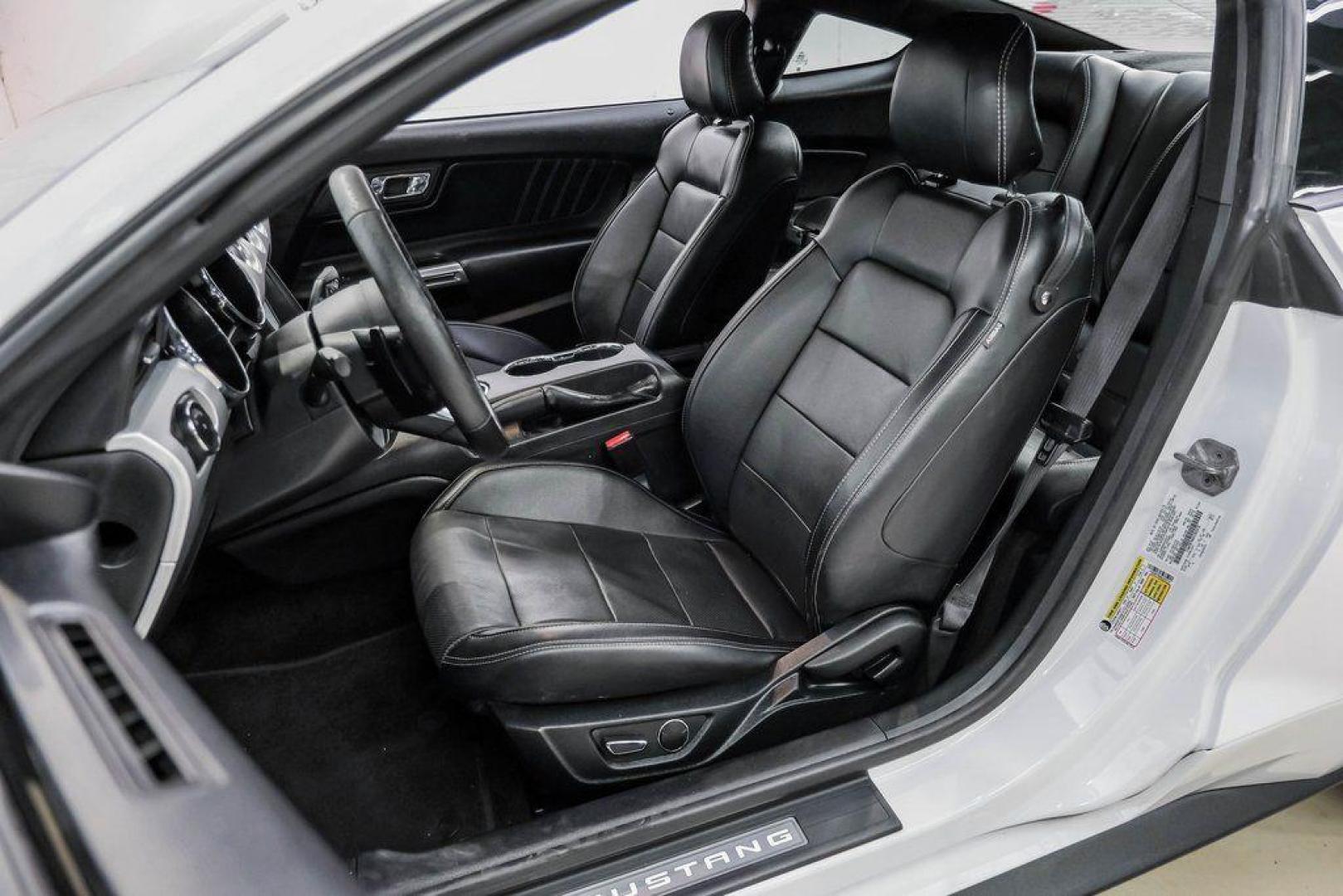 2017 Oxford White /Ebony Ford Mustang EcoBoost Premium (1FA6P8TH0H5) with an EcoBoost 2.3L I4 GTDi DOHC Turbocharged VCT engine, Automatic transmission, located at 15300 Midway Rd., Addison, TX, 75001, (972) 702-0011, 32.958321, -96.838074 - Photo#39