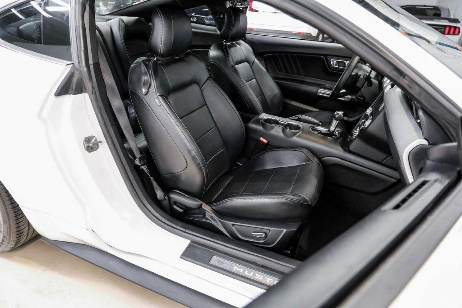 2017 Oxford White /Ebony Ford Mustang EcoBoost Premium (1FA6P8TH0H5) with an EcoBoost 2.3L I4 GTDi DOHC Turbocharged VCT engine, Automatic transmission, located at 15300 Midway Rd., Addison, TX, 75001, (972) 702-0011, 32.958321, -96.838074 - Photo#42