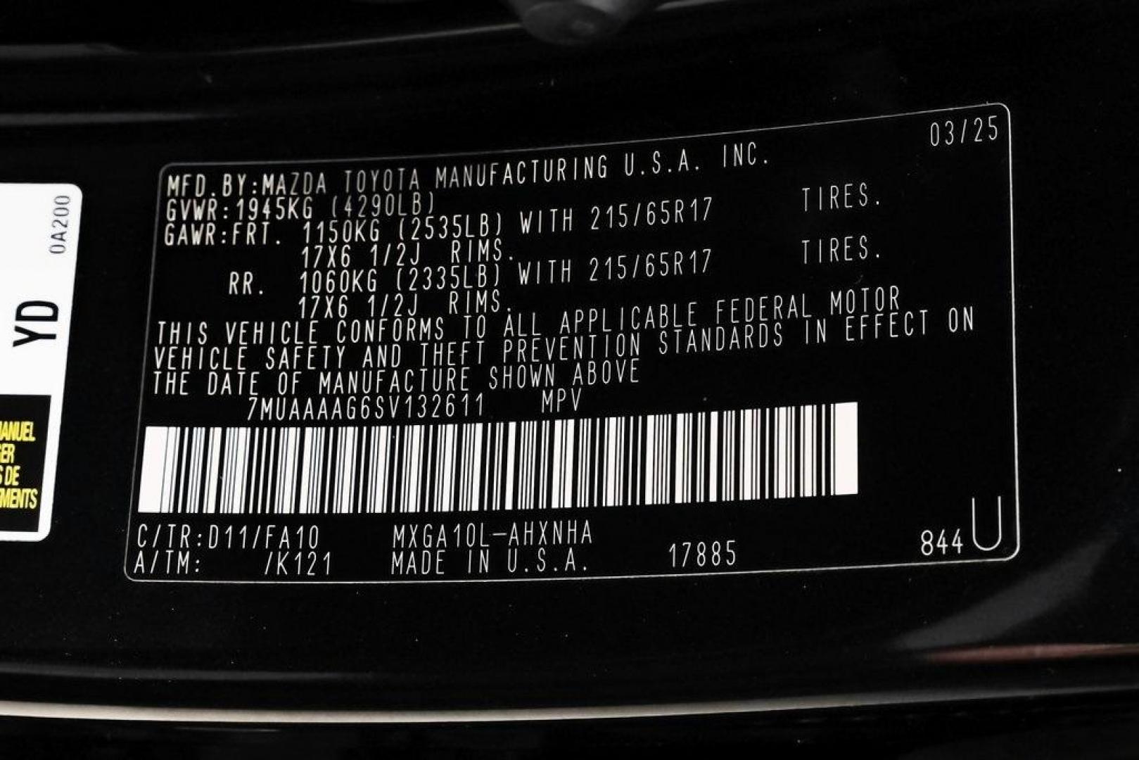 2025 Jet Black /Black Toyota Corolla Cross L (7MUAAAAG6SV) with an 2.0L I4 PDI DOHC 16V LEV3-SULEV30 169hp engine, CVT transmission, located at 15300 Midway Rd., Addison, TX, 75001, (972) 702-0011, 32.958321, -96.838074 - Photo#67
