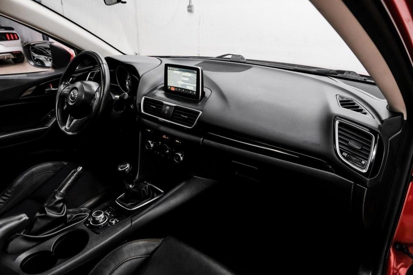 2015 Soul Red Metallic /Black Mazda Mazda3 i Grand Touring (3MZBM1M79FM) with an SKYACTIV-G 2.0L 4-Cylinder DOHC 16V engine, Manual transmission, located at 15300 Midway Rd., Addison, TX, 75001, (972) 702-0011, 32.958321, -96.838074 - Photo#18