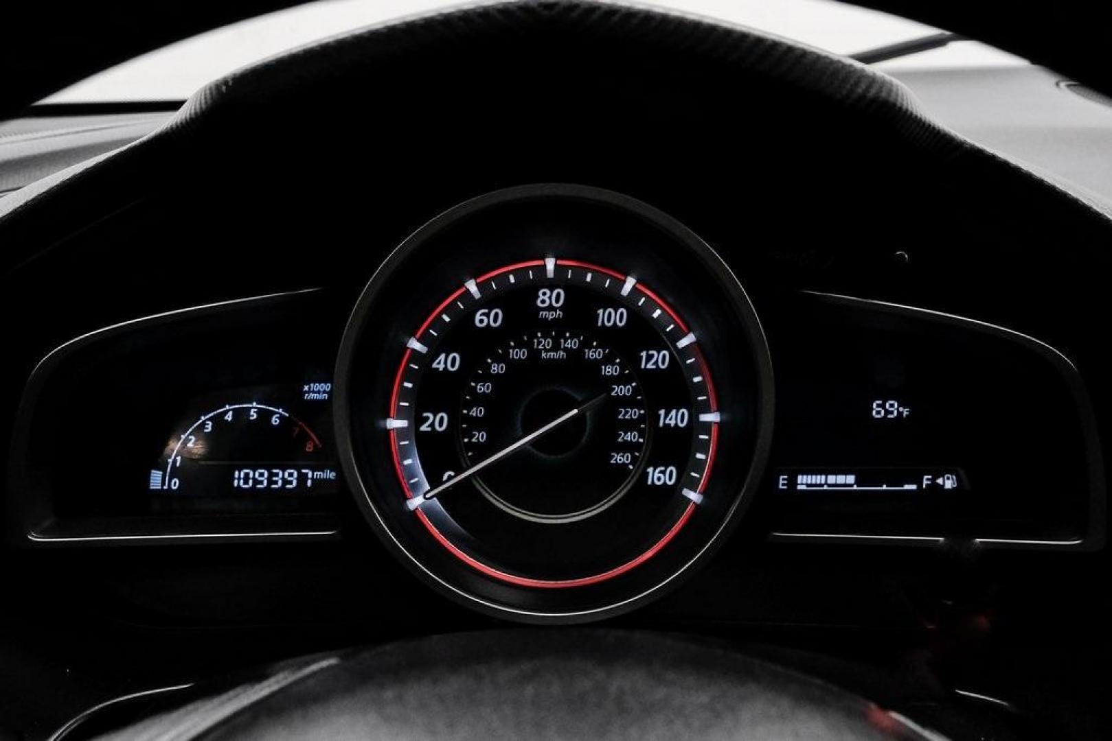 2015 Soul Red Metallic /Black Mazda Mazda3 i Grand Touring (3MZBM1M79FM) with an SKYACTIV-G 2.0L 4-Cylinder DOHC 16V engine, Manual transmission, located at 15300 Midway Rd., Addison, TX, 75001, (972) 702-0011, 32.958321, -96.838074 - Photo#25