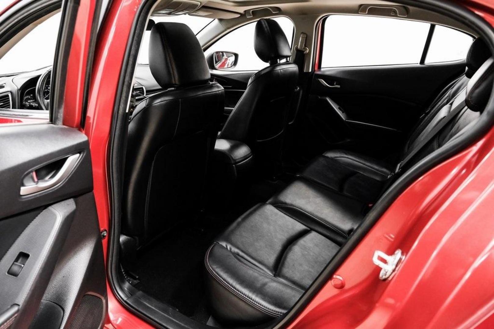 2015 Soul Red Metallic /Black Mazda Mazda3 i Grand Touring (3MZBM1M79FM) with an SKYACTIV-G 2.0L 4-Cylinder DOHC 16V engine, Manual transmission, located at 15300 Midway Rd., Addison, TX, 75001, (972) 702-0011, 32.958321, -96.838074 - Photo#43