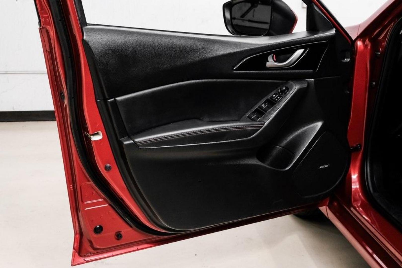 2015 Soul Red Metallic /Black Mazda Mazda3 i Grand Touring (3MZBM1M79FM) with an SKYACTIV-G 2.0L 4-Cylinder DOHC 16V engine, Manual transmission, located at 15300 Midway Rd., Addison, TX, 75001, (972) 702-0011, 32.958321, -96.838074 - Photo#47