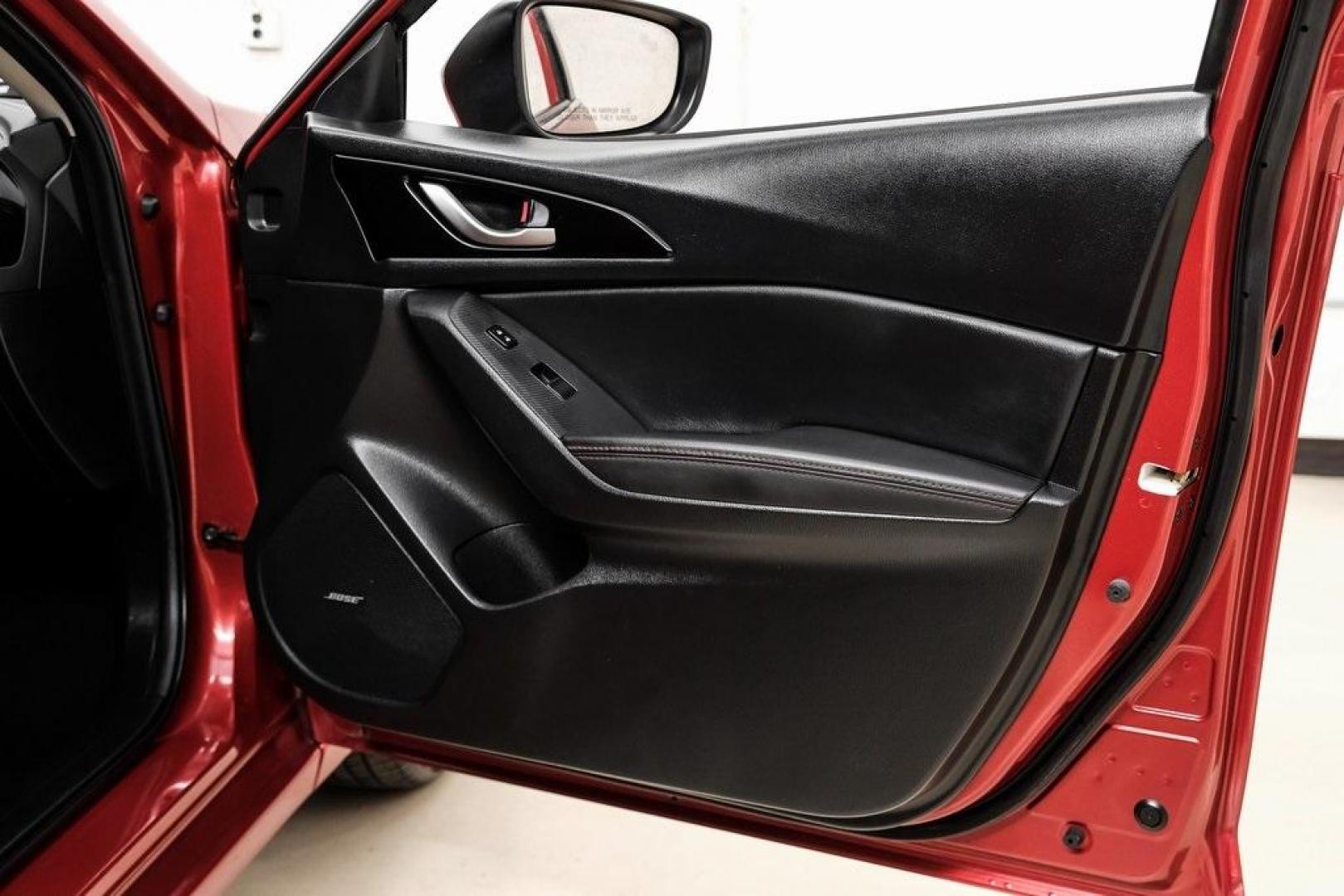 2015 Soul Red Metallic /Black Mazda Mazda3 i Grand Touring (3MZBM1M79FM) with an SKYACTIV-G 2.0L 4-Cylinder DOHC 16V engine, Manual transmission, located at 15300 Midway Rd., Addison, TX, 75001, (972) 702-0011, 32.958321, -96.838074 - Photo#50