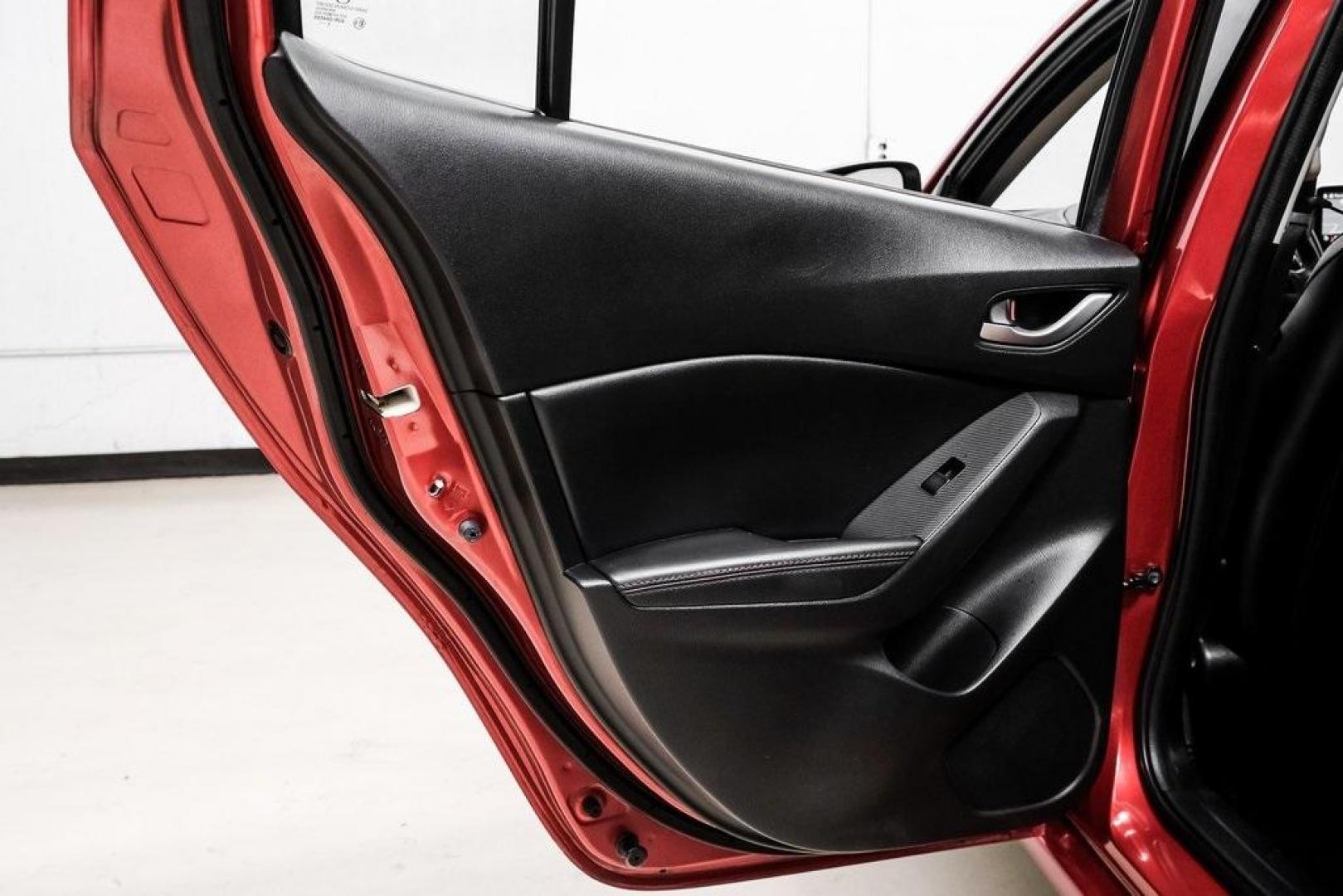 2015 Soul Red Metallic /Black Mazda Mazda3 i Grand Touring (3MZBM1M79FM) with an SKYACTIV-G 2.0L 4-Cylinder DOHC 16V engine, Manual transmission, located at 15300 Midway Rd., Addison, TX, 75001, (972) 702-0011, 32.958321, -96.838074 - Photo#52