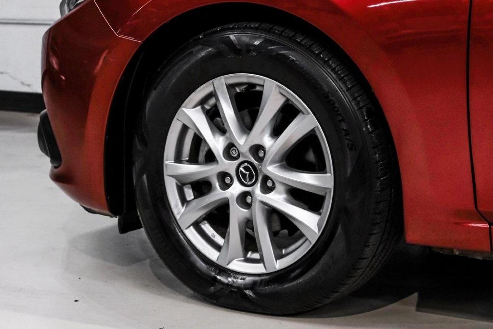 2015 Soul Red Metallic /Black Mazda Mazda3 i Grand Touring (3MZBM1M79FM) with an SKYACTIV-G 2.0L 4-Cylinder DOHC 16V engine, Manual transmission, located at 15300 Midway Rd., Addison, TX, 75001, (972) 702-0011, 32.958321, -96.838074 - Photo#62