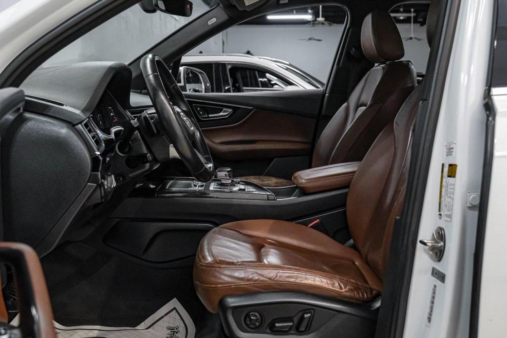 2017 Carrara White /Nougat Brown Audi Q7 3.0T Premium Plus (WA1LAAF7XHD) with an 3.0L TFSI V6 DOHC engine, Automatic transmission, located at 15300 Midway Rd., Addison, TX, 75001, (972) 702-0011, 32.958321, -96.838074 - Photo#3