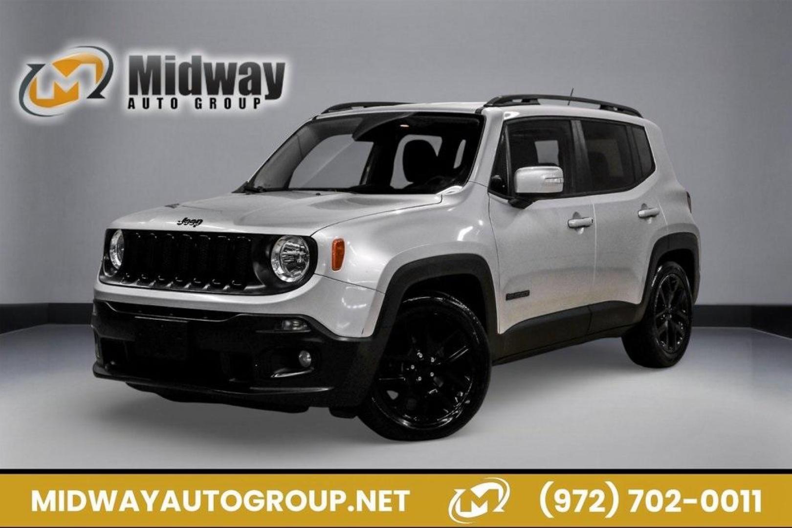 2017 Glacier Metallic /Black Jeep Renegade Altitude (ZACCJABB0HP) with an 2.4L I4 MultiAir engine, Automatic transmission, located at 15300 Midway Rd., Addison, TX, 75001, (972) 702-0011, 32.958321, -96.838074 - Photo#0