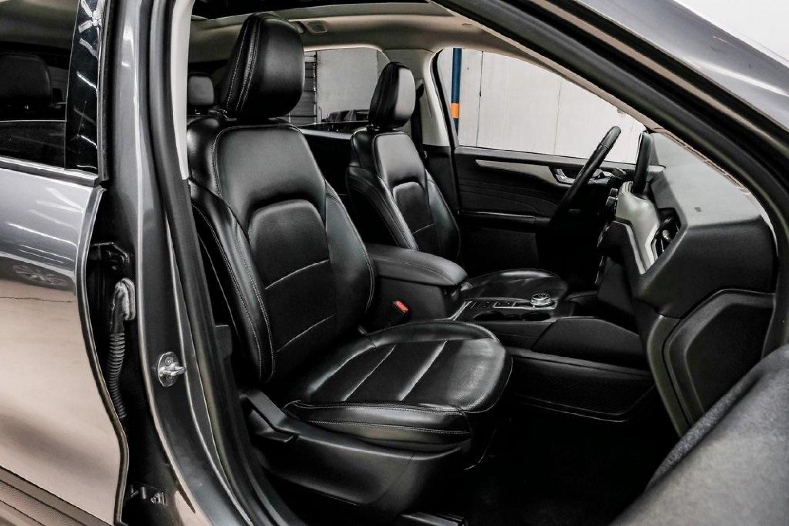 2021 Gray Metallic /Ebony Ford Escape SEL (1FMCU9H6XMU) with an 1.5L EcoBoost engine, Automatic transmission, located at 15300 Midway Rd., Addison, TX, 75001, (972) 702-0011, 32.958321, -96.838074 - Photo#42