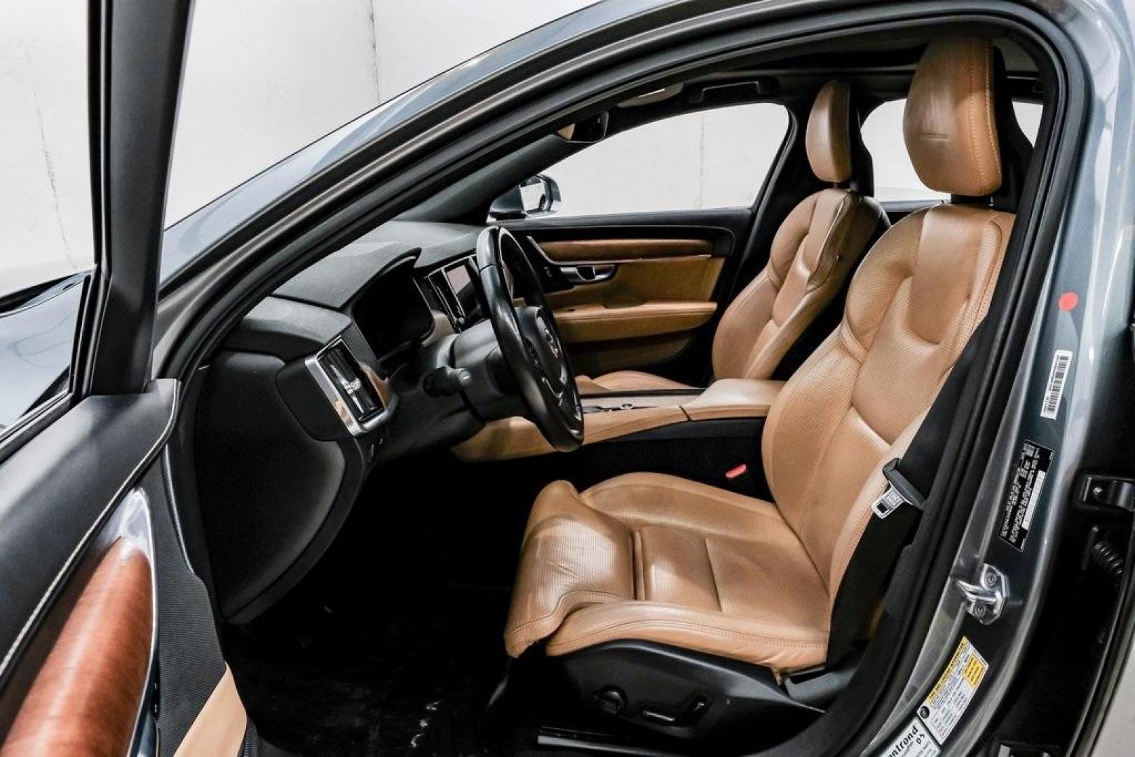 2017 Gray Metallic /Amber Volvo S90 T6 Inscription (YV1A22ML6H1) with an I4 Supercharged engine, Automatic transmission, located at 15300 Midway Rd., Addison, TX, 75001, (972) 702-0011, 32.958321, -96.838074 - HOME OF THE NO HAGGLE PRICE - WHOLESALE PRICES TO THE PUBLIC!! S90 T6 Inscription, 4D Sedan, I4 Supercharged, Automatic with Geartronic, AWD, Gray Metallic, Amber Leather. Priced below KBB Fair Purchase Price!<br><br>Gray Metallic 2017 Volvo S90 T6 Inscription<br><br>22/31 City/Highway MPG<br><br>Aw - Photo#3