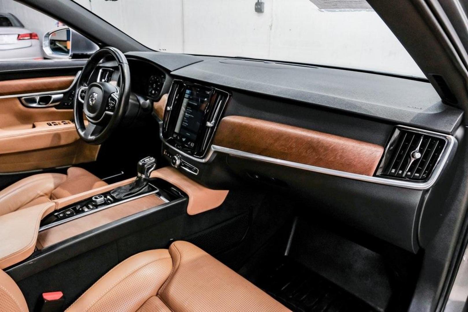 2017 Gray Metallic /Amber Volvo S90 T6 Inscription (YV1A22ML6H1) with an I4 Supercharged engine, Automatic transmission, located at 15300 Midway Rd., Addison, TX, 75001, (972) 702-0011, 32.958321, -96.838074 - HOME OF THE NO HAGGLE PRICE - WHOLESALE PRICES TO THE PUBLIC!! S90 T6 Inscription, 4D Sedan, I4 Supercharged, Automatic with Geartronic, AWD, Gray Metallic, Amber Leather. Priced below KBB Fair Purchase Price!<br><br>Gray Metallic 2017 Volvo S90 T6 Inscription<br><br>22/31 City/Highway MPG<br><br>Aw - Photo#18