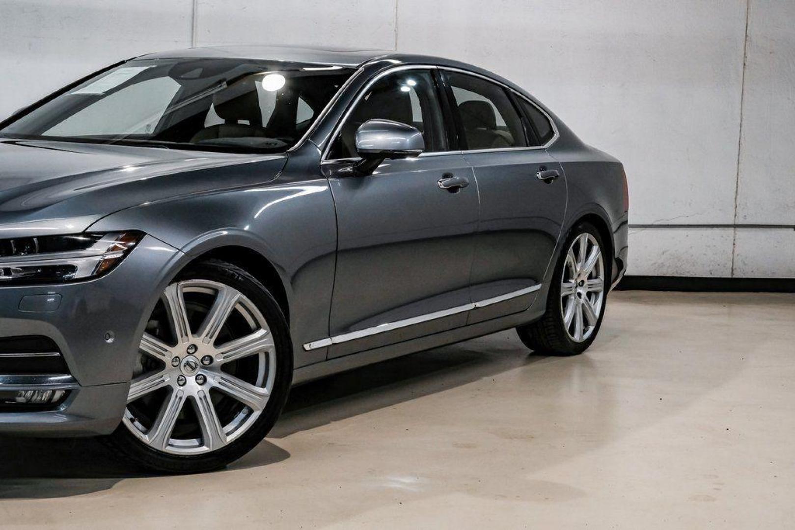 2017 Gray Metallic /Amber Volvo S90 T6 Inscription (YV1A22ML6H1) with an I4 Supercharged engine, Automatic transmission, located at 15300 Midway Rd., Addison, TX, 75001, (972) 702-0011, 32.958321, -96.838074 - HOME OF THE NO HAGGLE PRICE - WHOLESALE PRICES TO THE PUBLIC!! S90 T6 Inscription, 4D Sedan, I4 Supercharged, Automatic with Geartronic, AWD, Gray Metallic, Amber Leather. Priced below KBB Fair Purchase Price!<br><br>Gray Metallic 2017 Volvo S90 T6 Inscription<br><br>22/31 City/Highway MPG<br><br>Aw - Photo#6